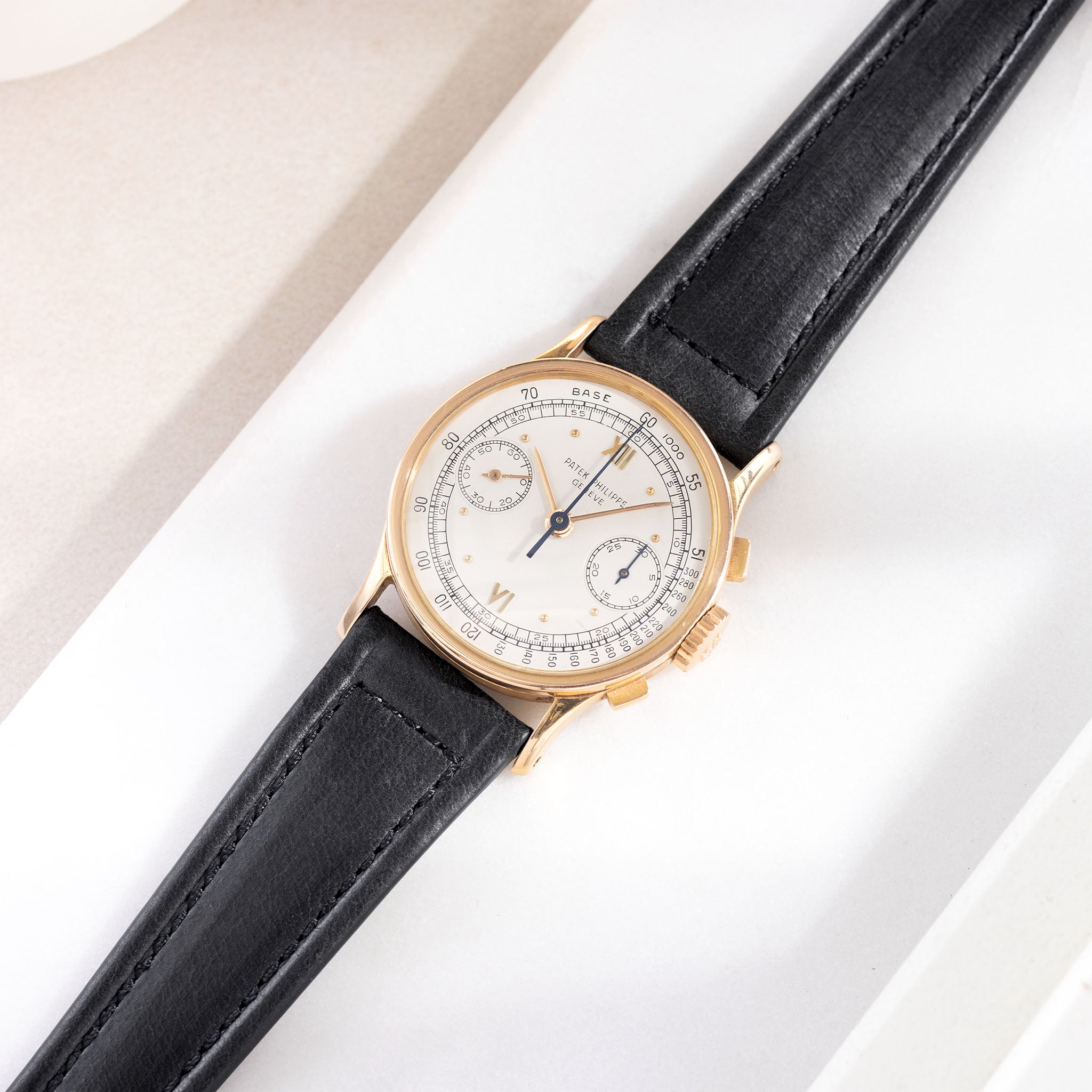 Strap for Patek Philippe 3940 Perpetual – Black Boxed Calfskin