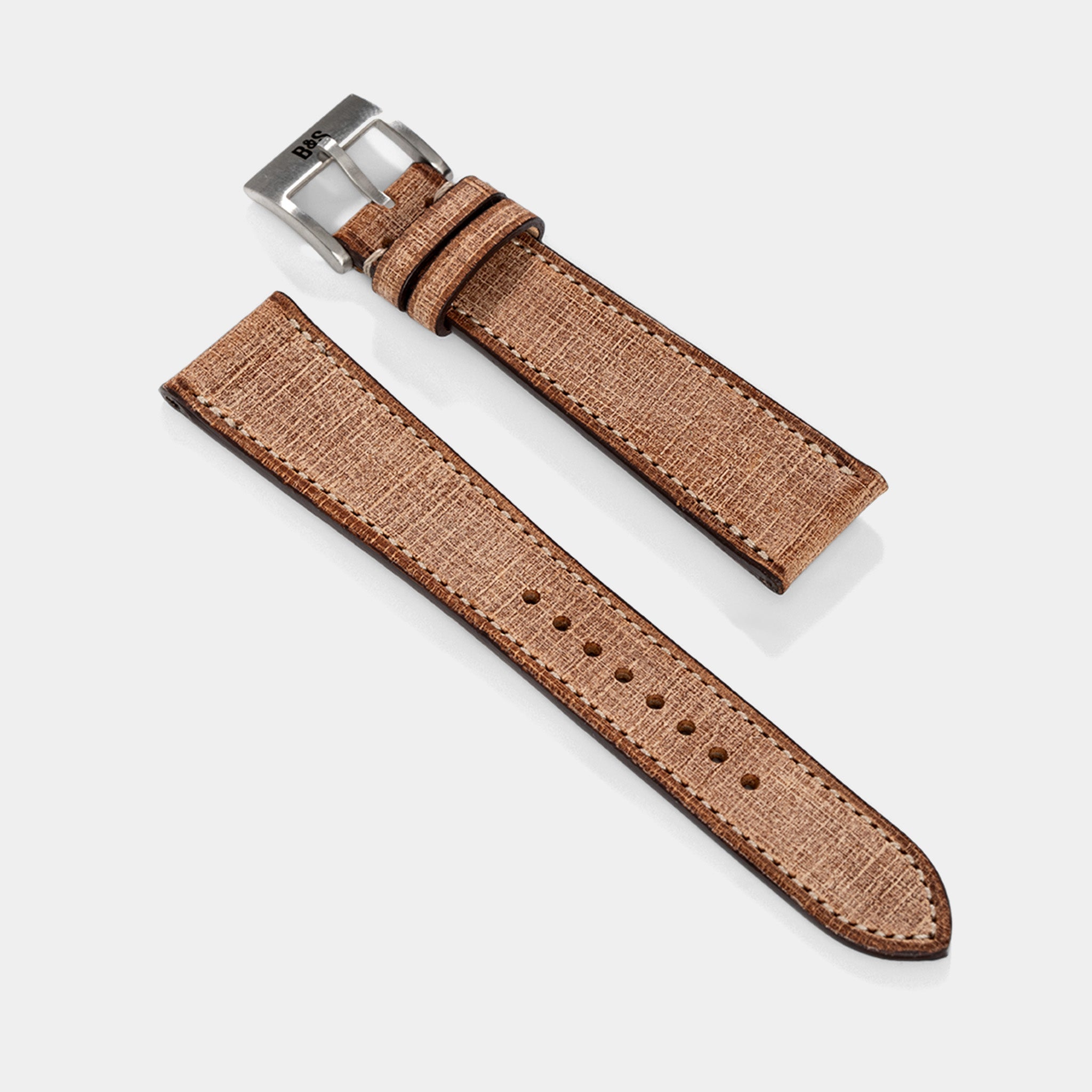 Strap for Rolex Datejust 1601 1603 16014 16030 - Elegant Brown Linen Leather