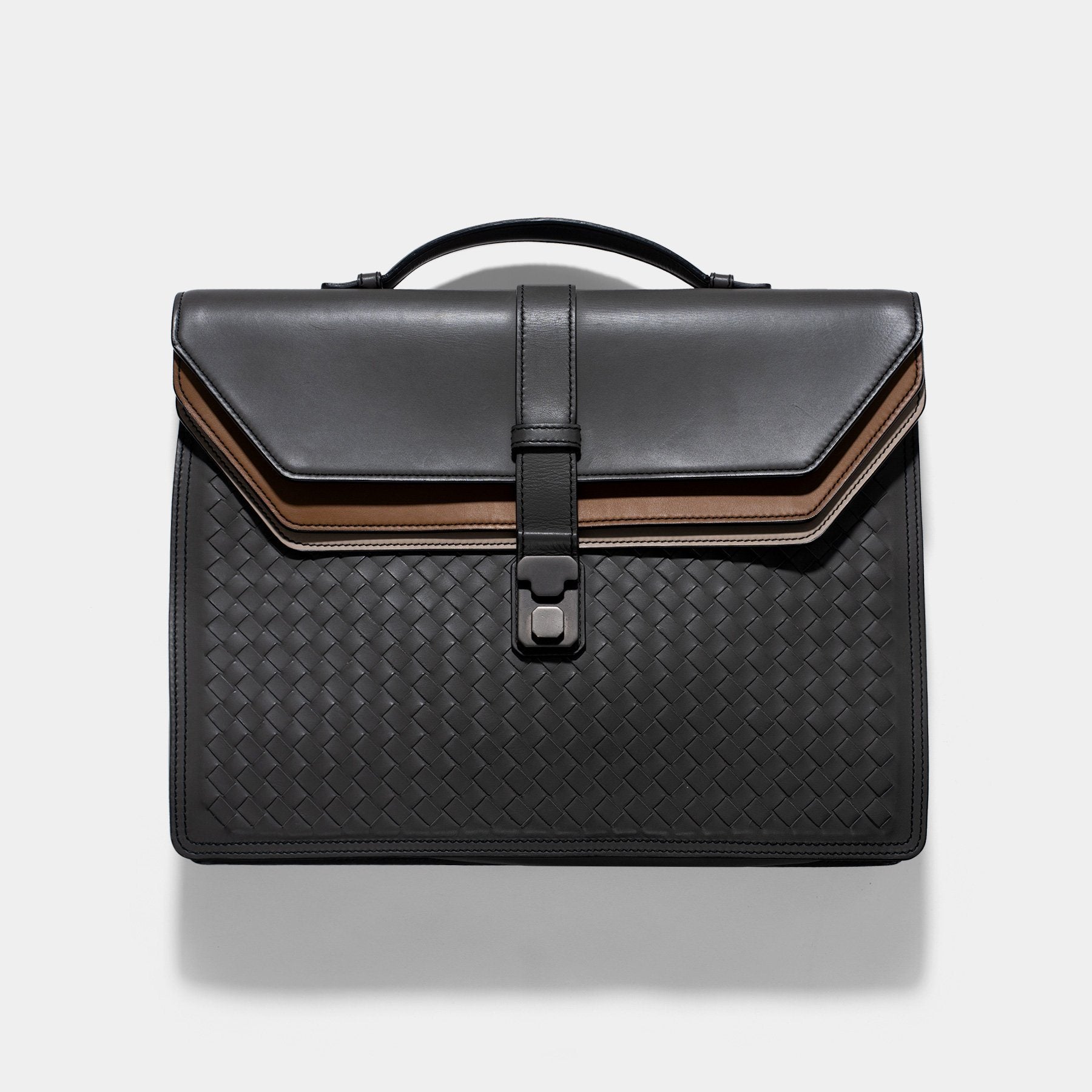 BOTTEGA VENETA INTRECCIATO Tricolor Document Case