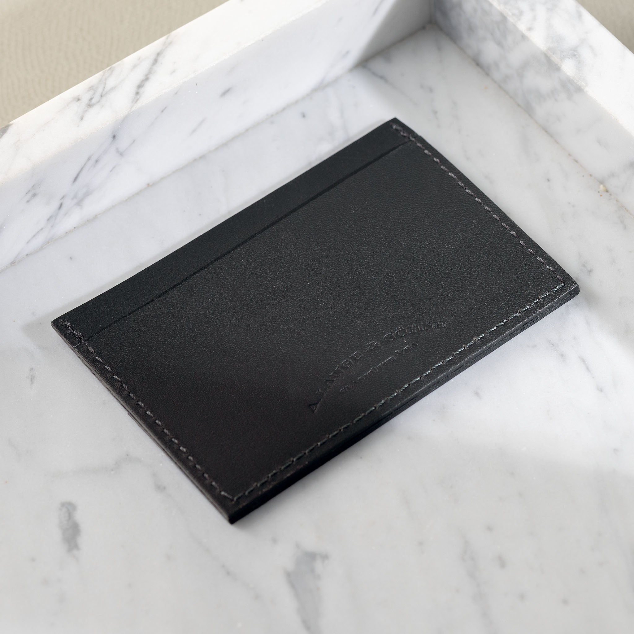 A.Lange &söhne black leather card holder