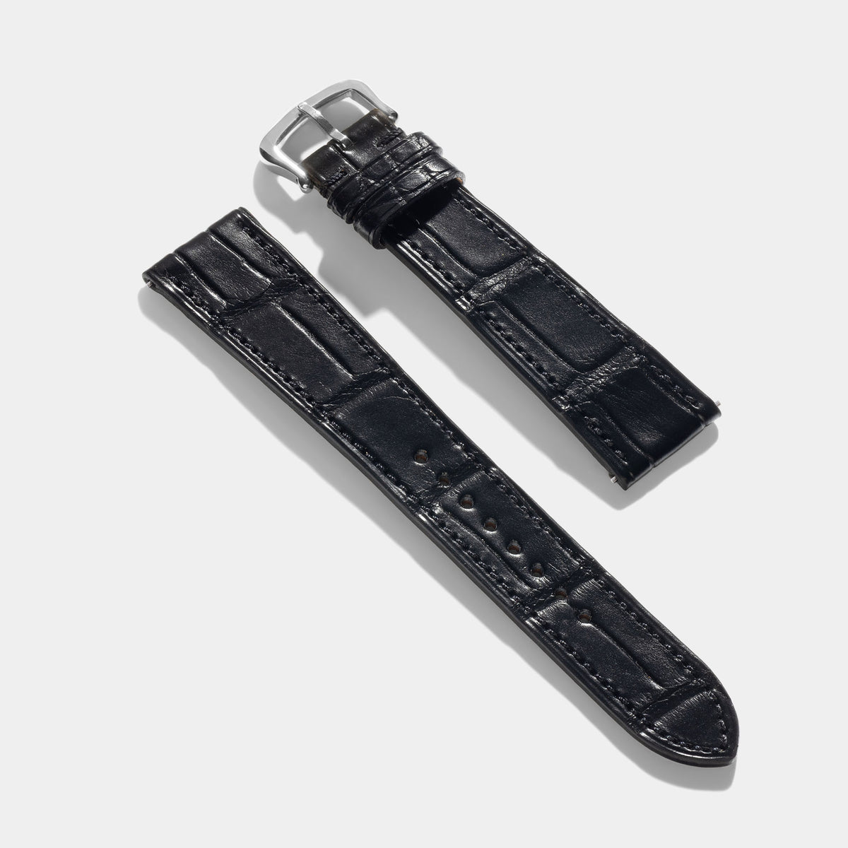 Strap for Cartier Tank Must (2021 - Today) - Premium Black Alligator