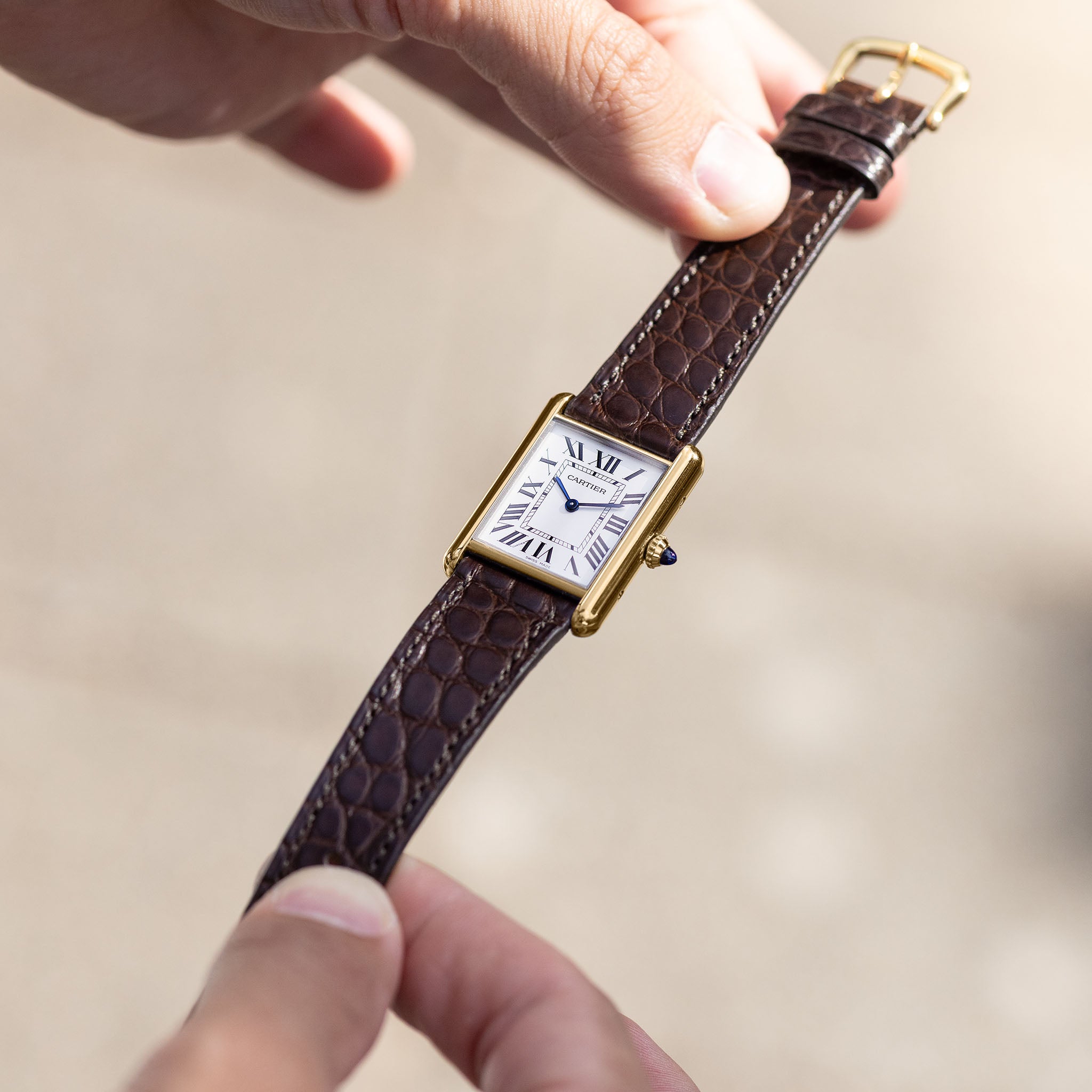Deep Dark Brown Alligator Watch Strap