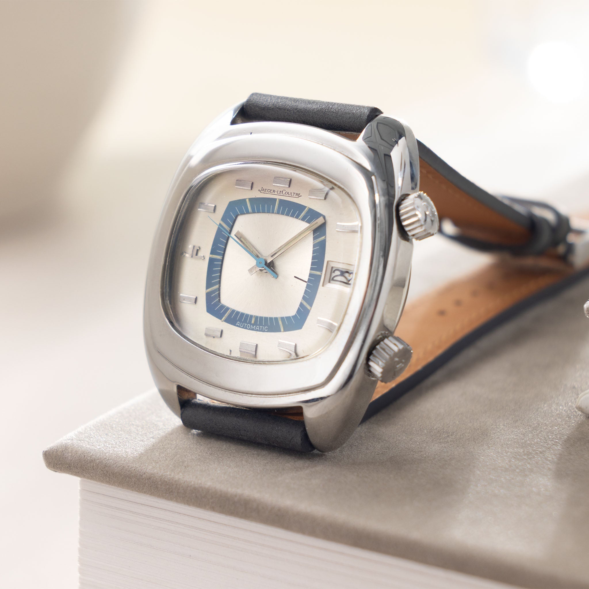 Jaeger LeCoultre Memovox"TV screen " Silver dial ref e871