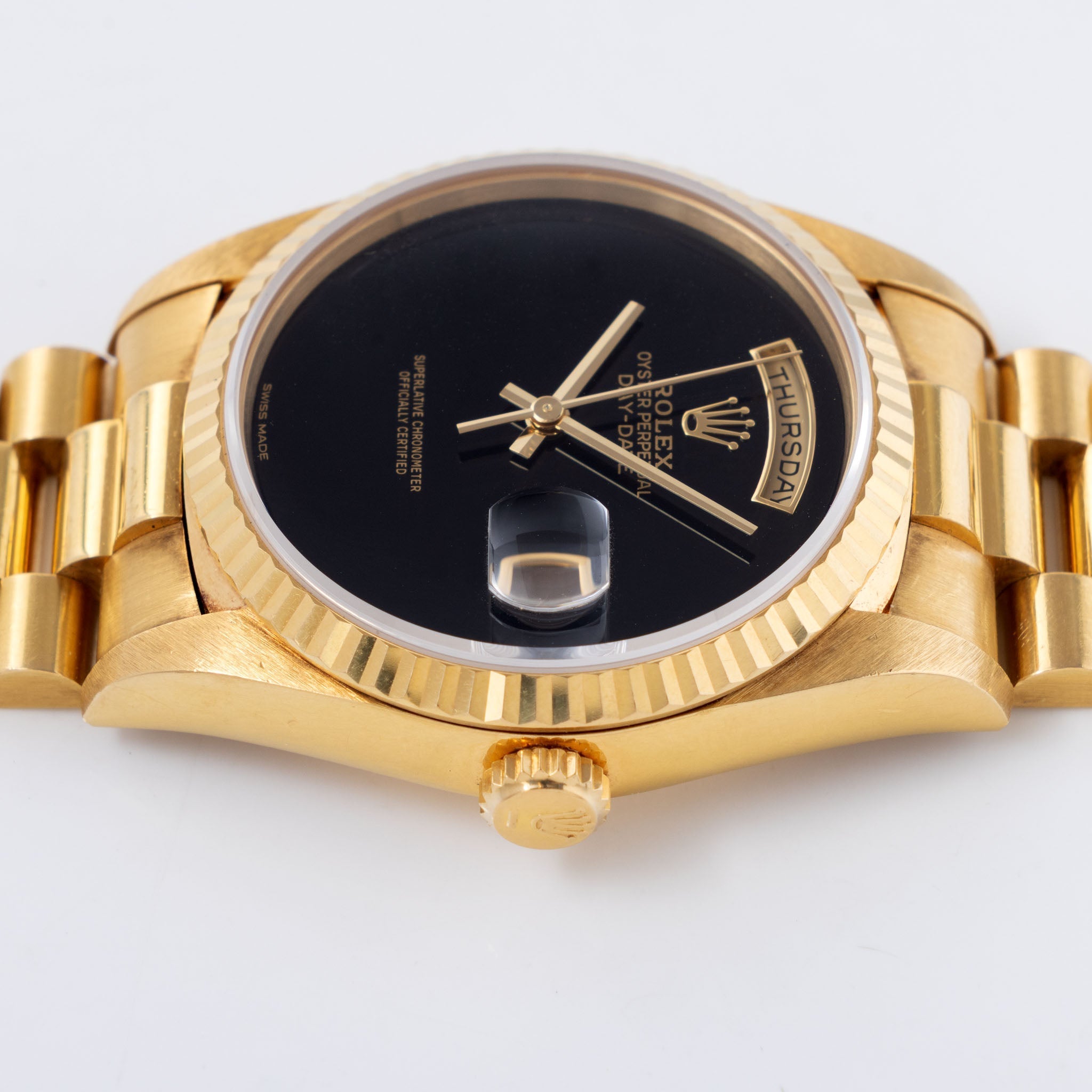 Rolex Day-Date 18238 Onyx Dial Box Paper Set Rolex Geneva Service