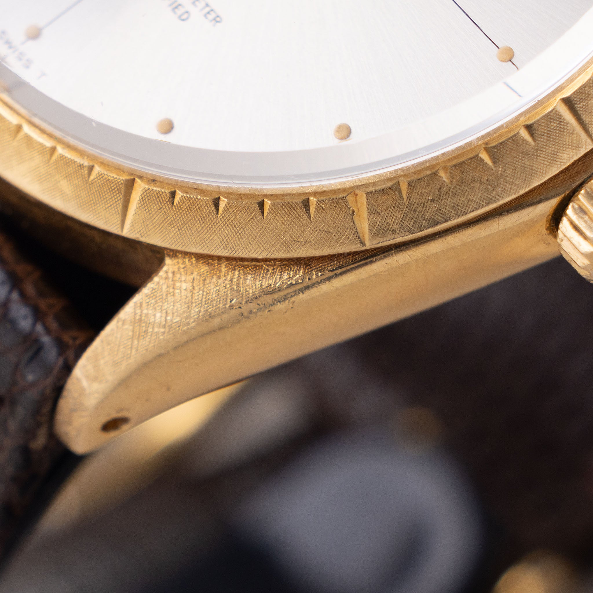Rolex Oyster Perpetual Zephyr Silver Dial ref. 1009 in 18k Yellow Gold Florentine Finish