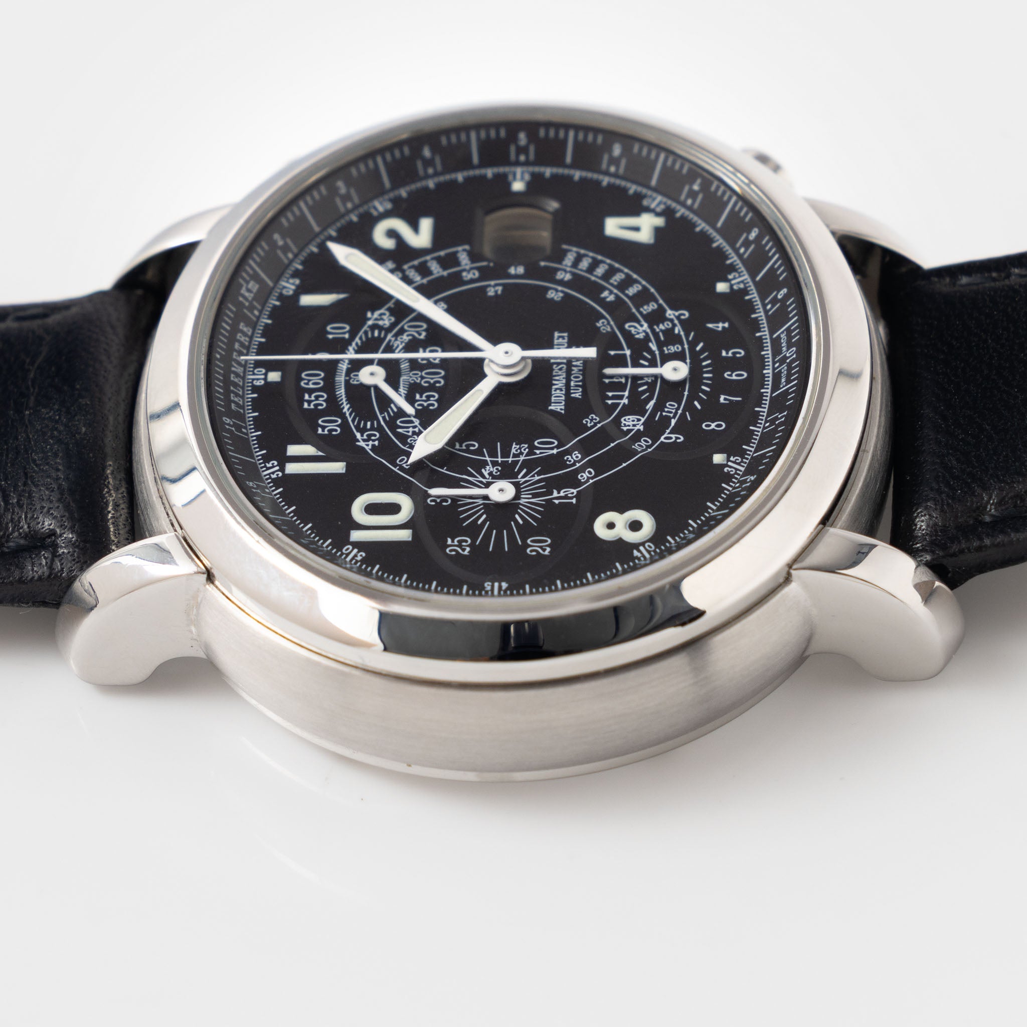 Audemars Piguet Millenary chronograph black dial ref 25822st with original certificate of origine