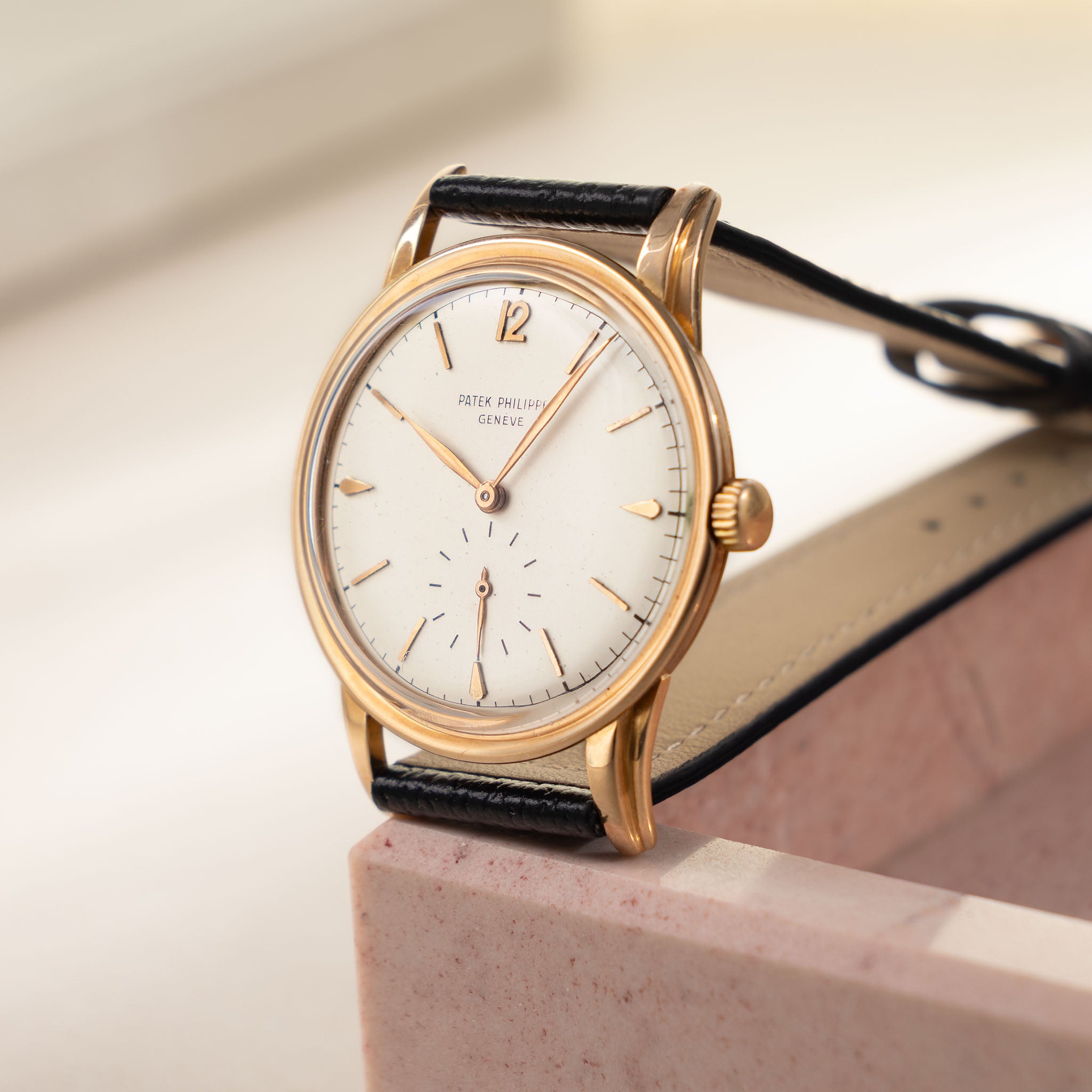 Patek Philippe Calatrava in 18k Rose Gold Silver Dial ref 2452R