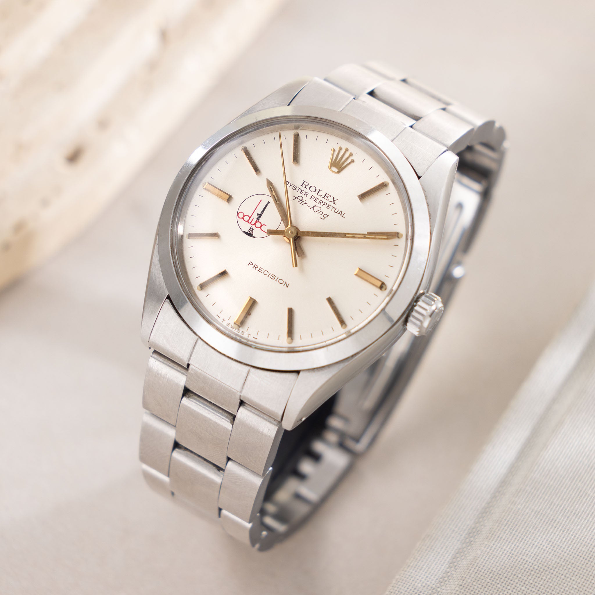 Rolex Air-King Silver ADWOC - Logo Dial ref 5500