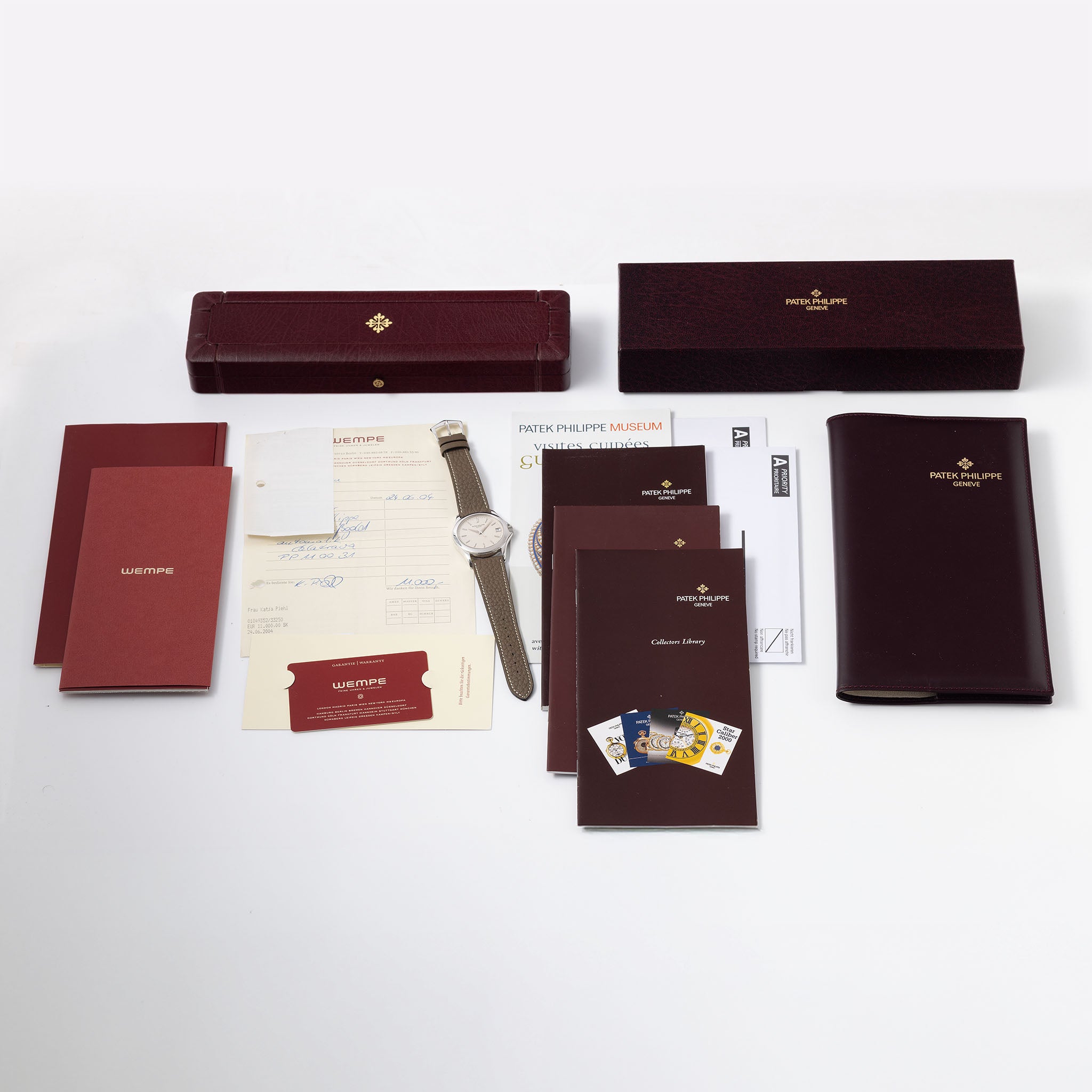 Patek Philippe Calatrava 5107G Silver dial Box and Paper Set in 18k White Gold sold by Wempe