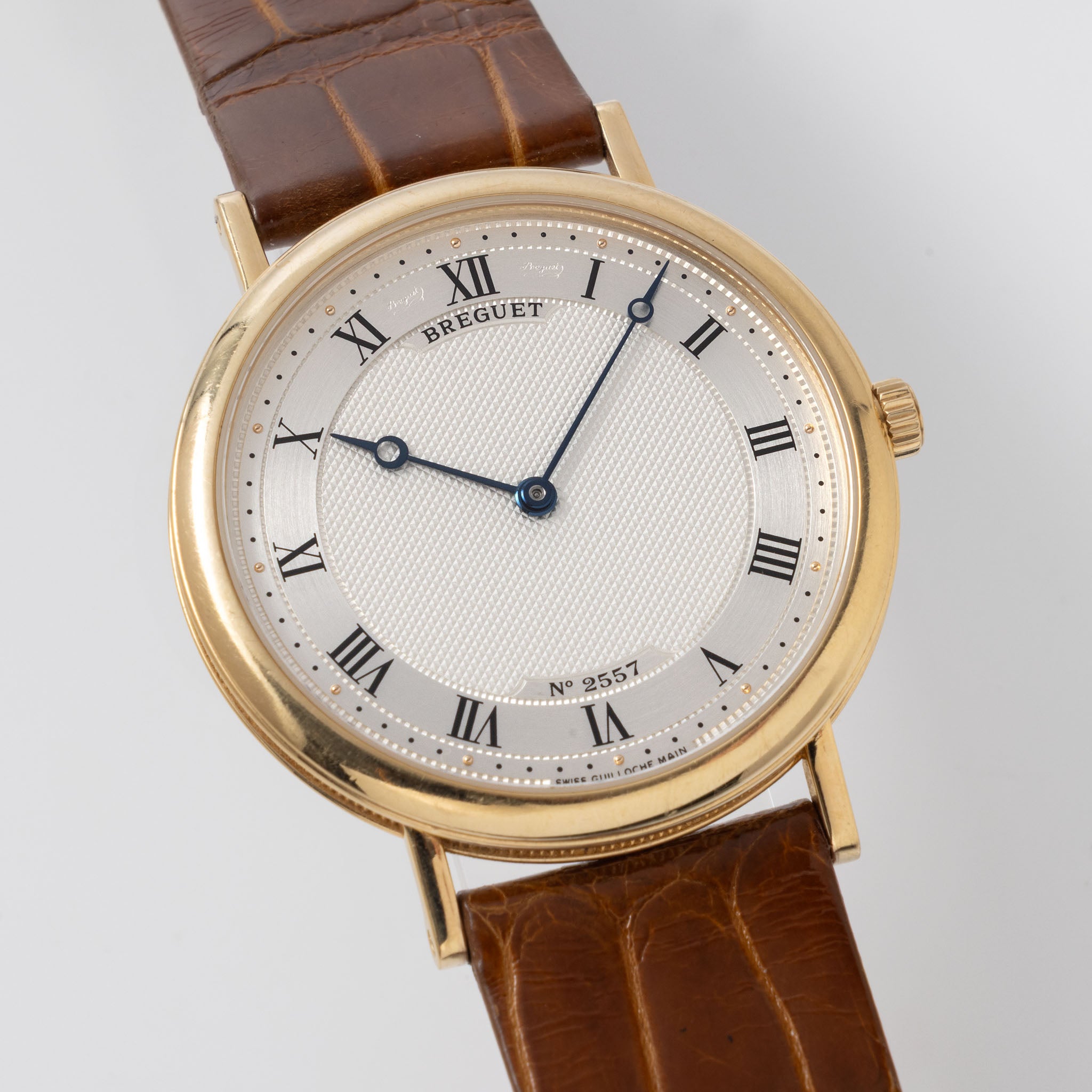 Breguet Ultra thin Classique Dress watch Guilloche dial ref 5130 in 18 k yellow gold