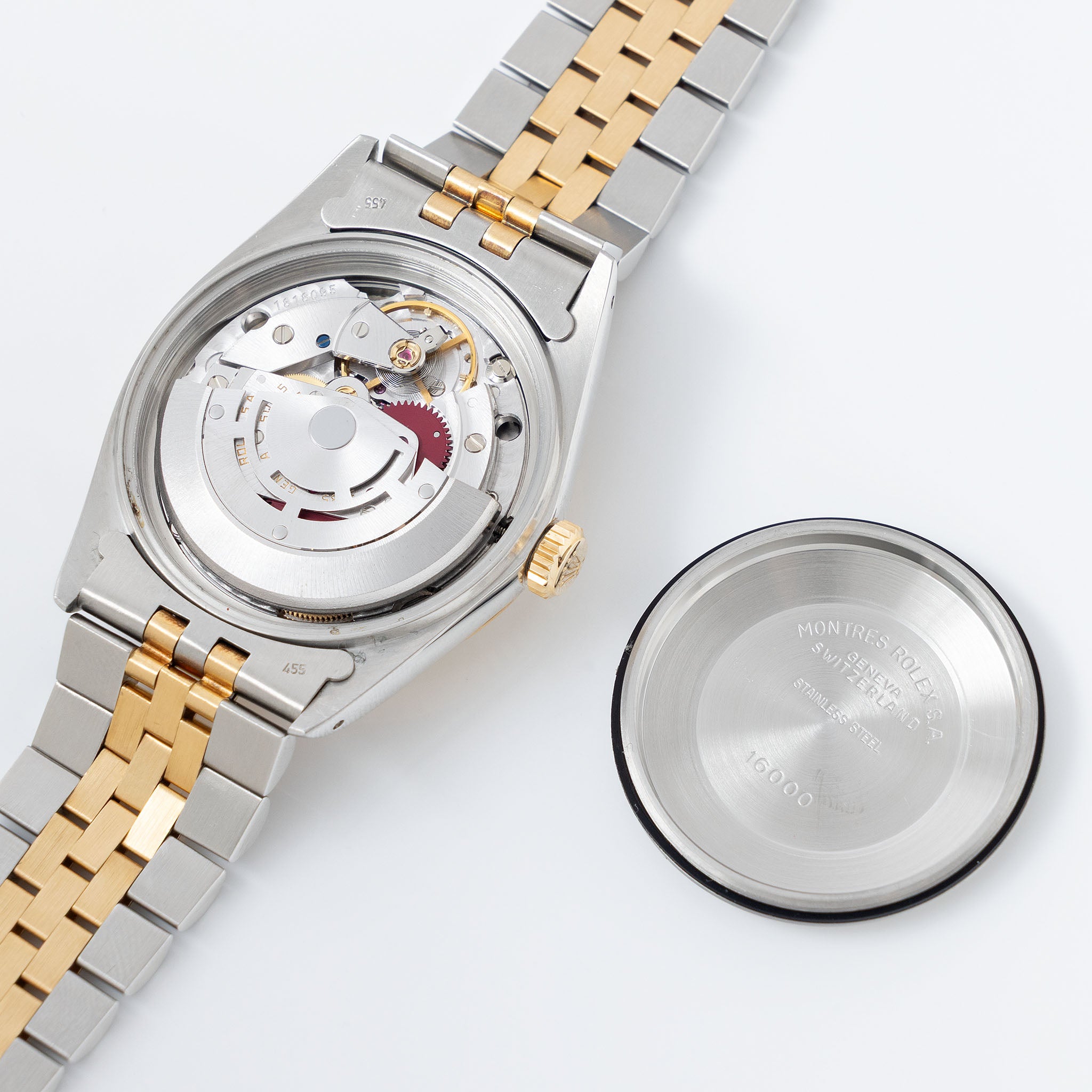 Rolex Datejust Silver Khanjar Dial Steel and Gold with Original Box and Service Card ref 16013