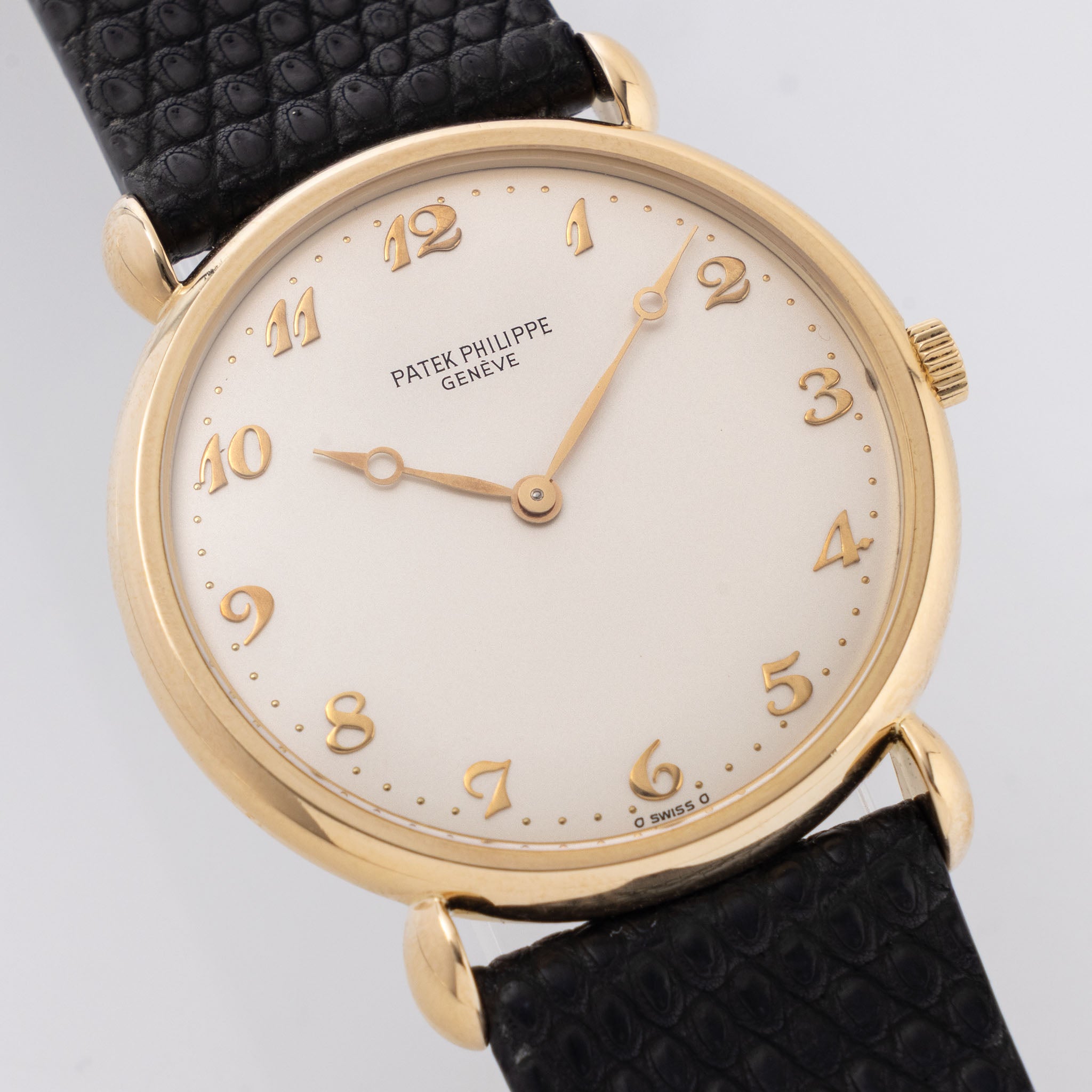 Patek Philippe Calatrava 3820J Silver Breguet Dial Tear Drop Lugs in 18k Yellow Gold