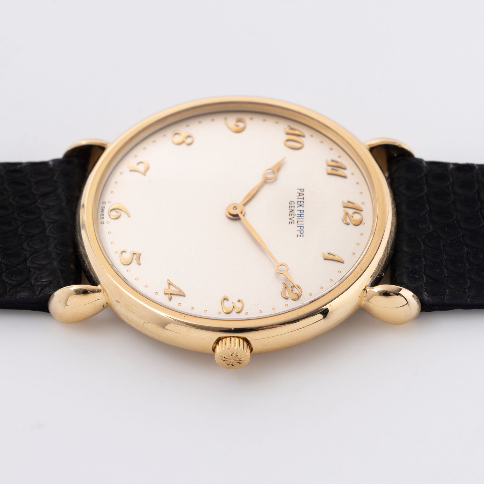 Patek Philippe Calatrava 3820J Silver Breguet Dial Tear Drop Lugs in 18k Yellow Gold