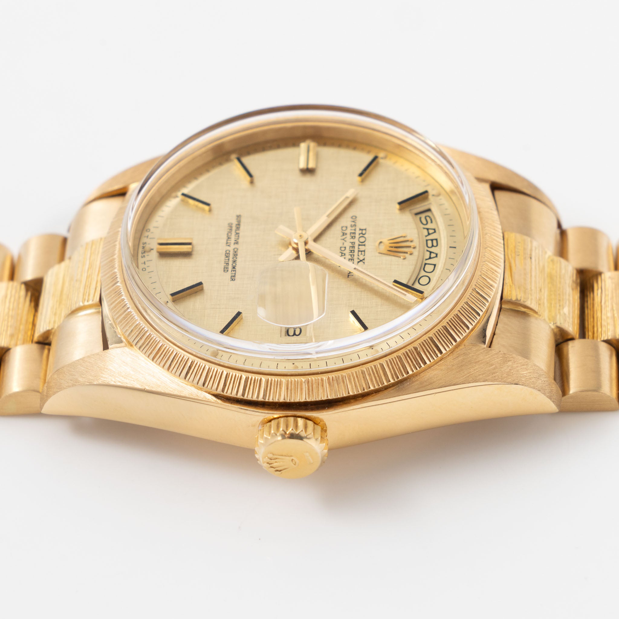 Rolex Day-date Linen sigma dial Bark finish ref 1807