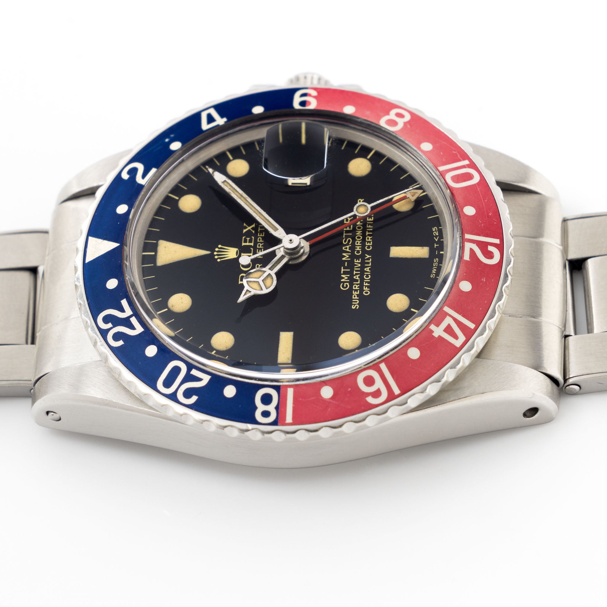 Rolex GMT-Master 1675 Super Glossy Gilt Dial with Original Punched Papers Box and Rolex Service Card