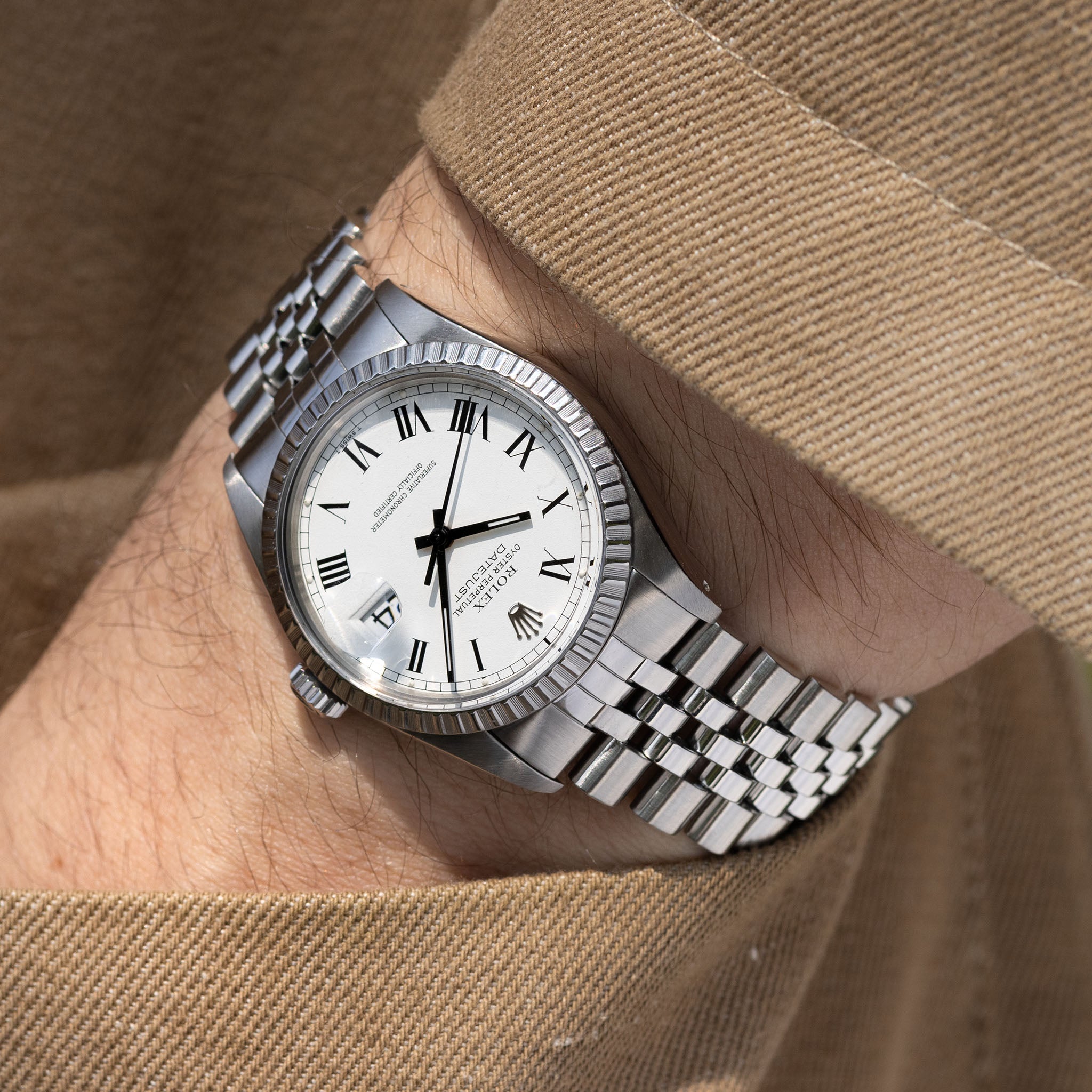 Rolex Datejust 16030 White Buckley Dial with Box and Original Punched Guarantee Paper