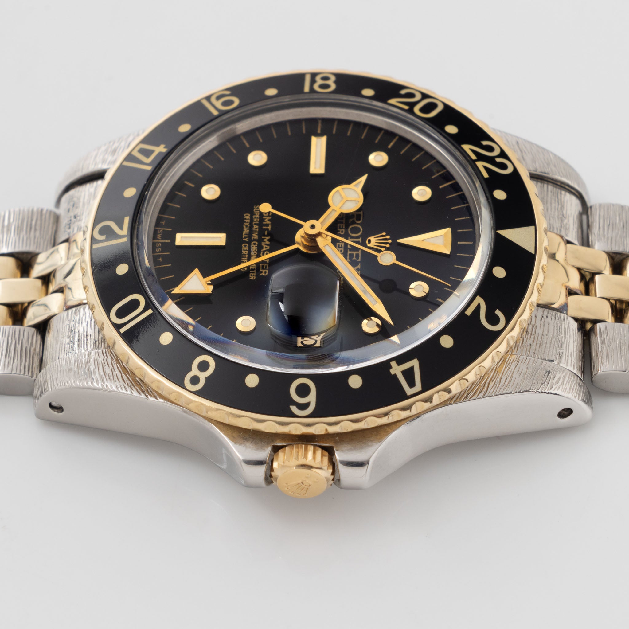 Rolex GMT-master 1675/3 Black Nipple Dial Steel and Gold "John Bull" Finish W3736