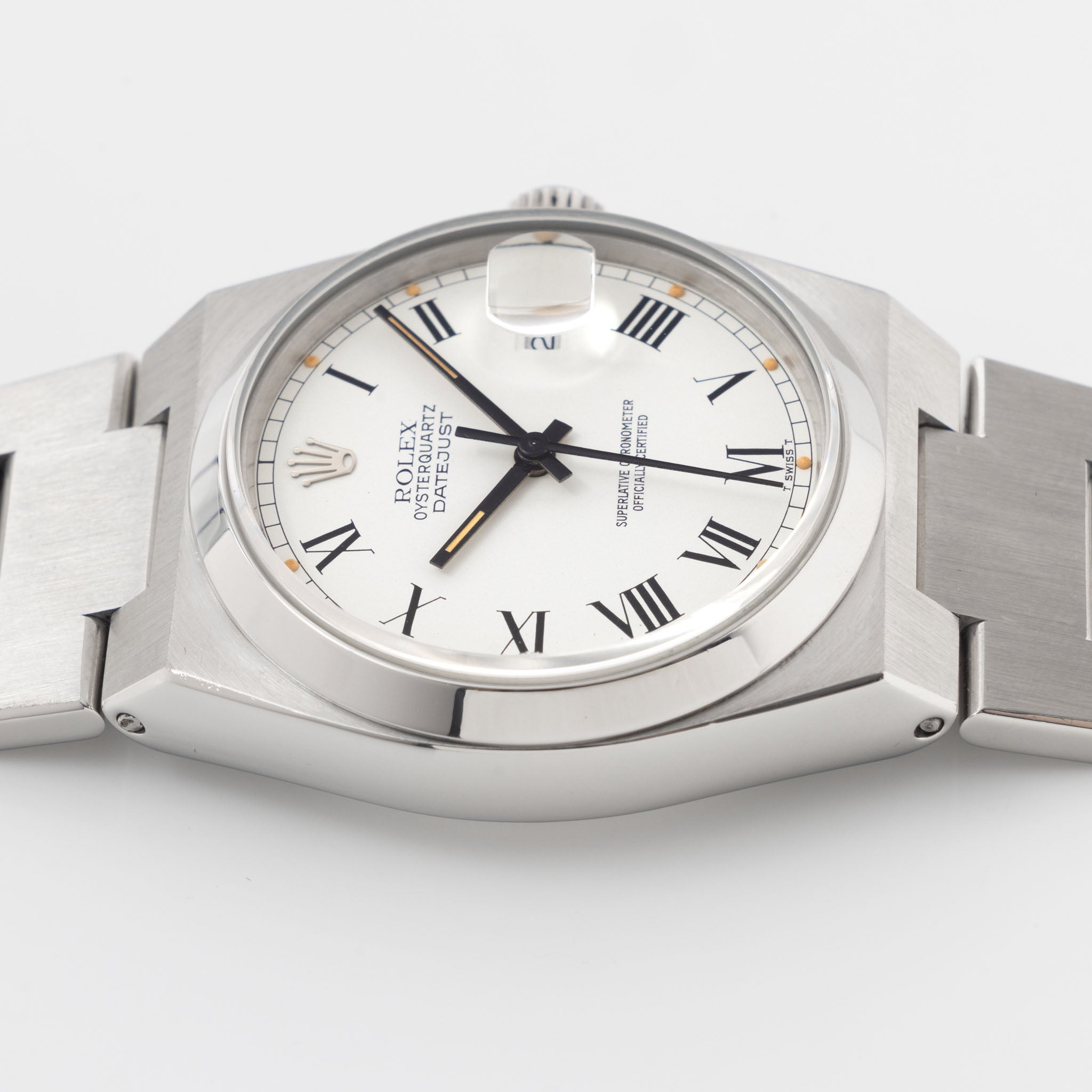 Rolex Oysterquartz Datejust 17000 White Buckley Dial with Papers
