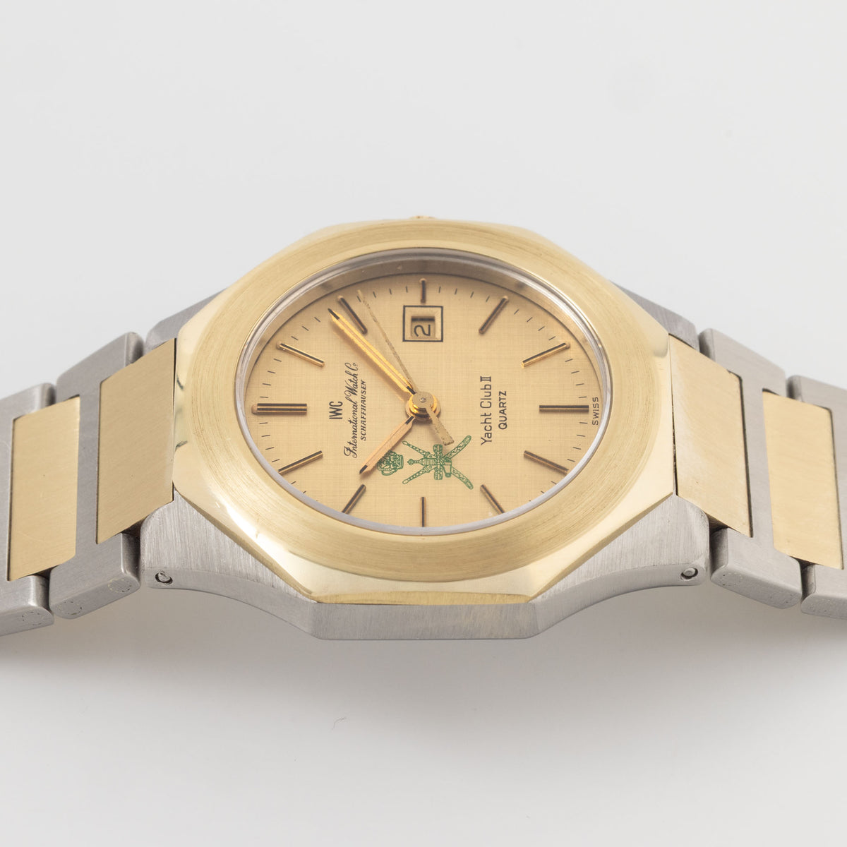 IWC Yacht-Club II in Steel and Yellow gold Oman Green Khanjar Linen Dial ref. 4512 from Original Owner Family