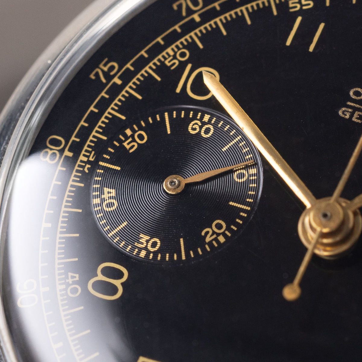 Ofair Cal.22 1940's Oversized Chronograph Black dial Motor sport Championship Geneva