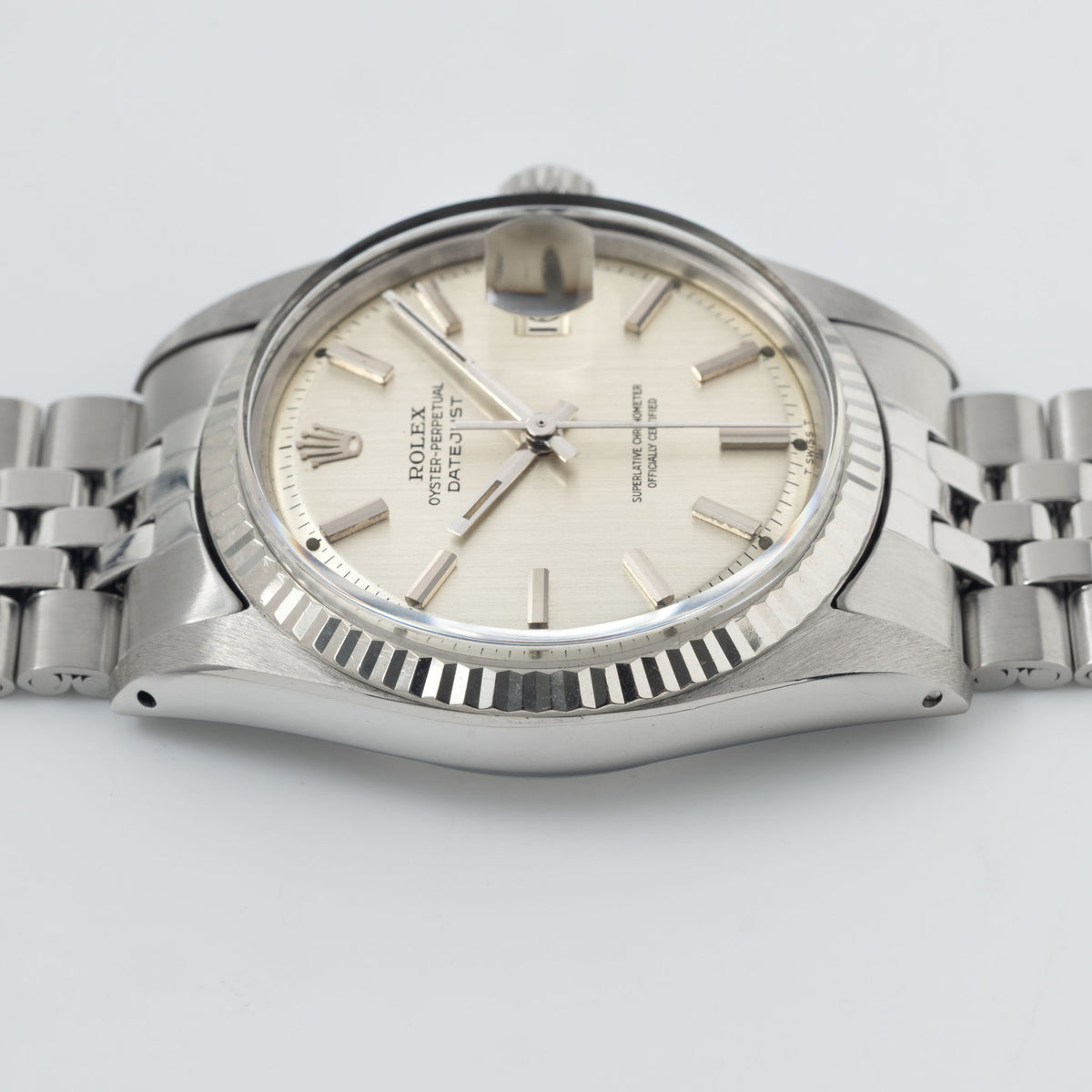 Rolex Datejust 1601 Vertical Brush Silver Dial