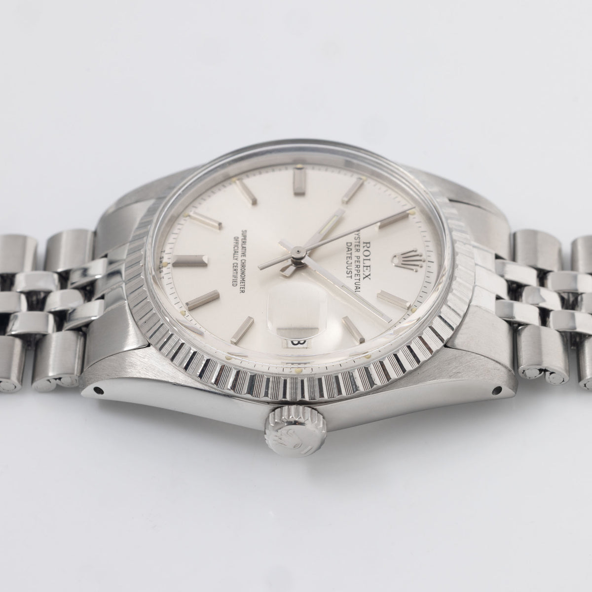 Rolex Datejust Ref. 1603 - Silver Soleil Dial, Box & Original Papers