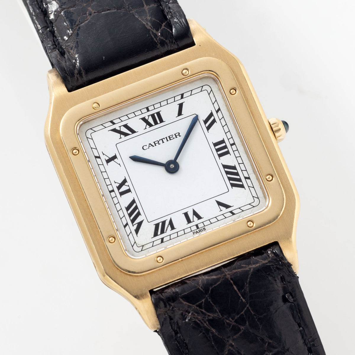 Cartier Santos Dumont Ultra-Thin in 18kt Yellow Gold ref. 96054 Paris Dial
