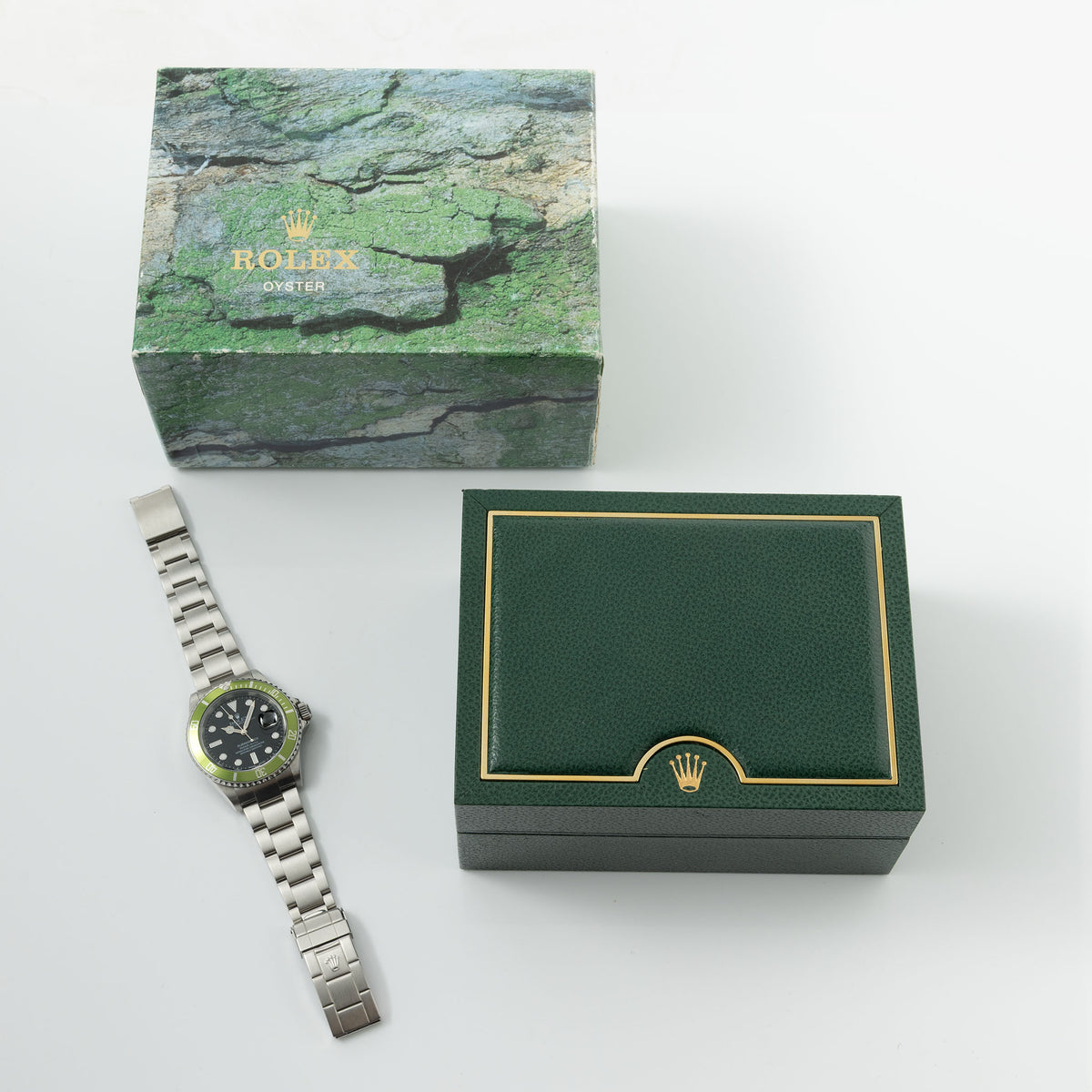 Rolex Submariner 16610LV Kermit MK1 Flat Four Box and Paper Set