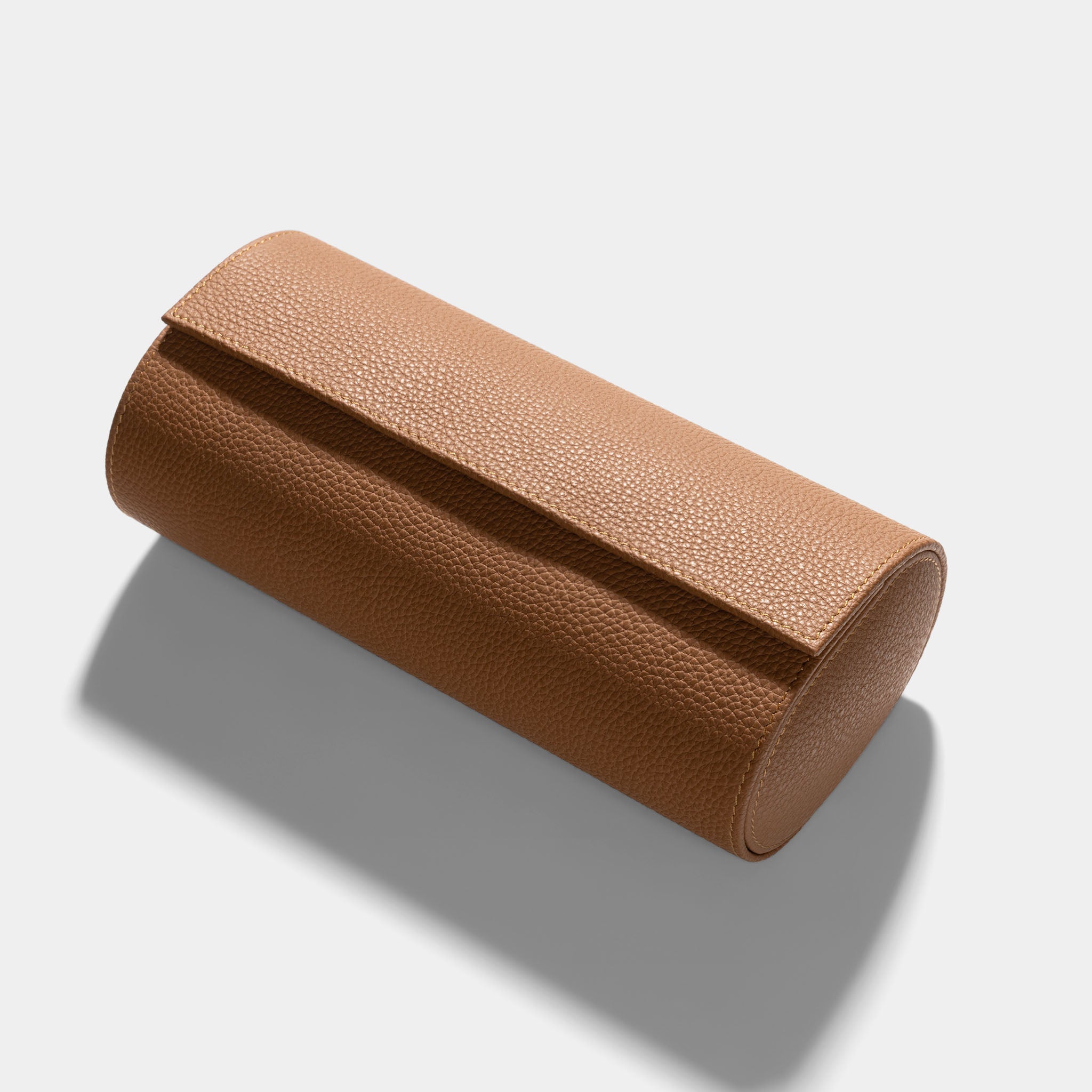 Oval 3 Watch Camel Brown Leather Watch Box