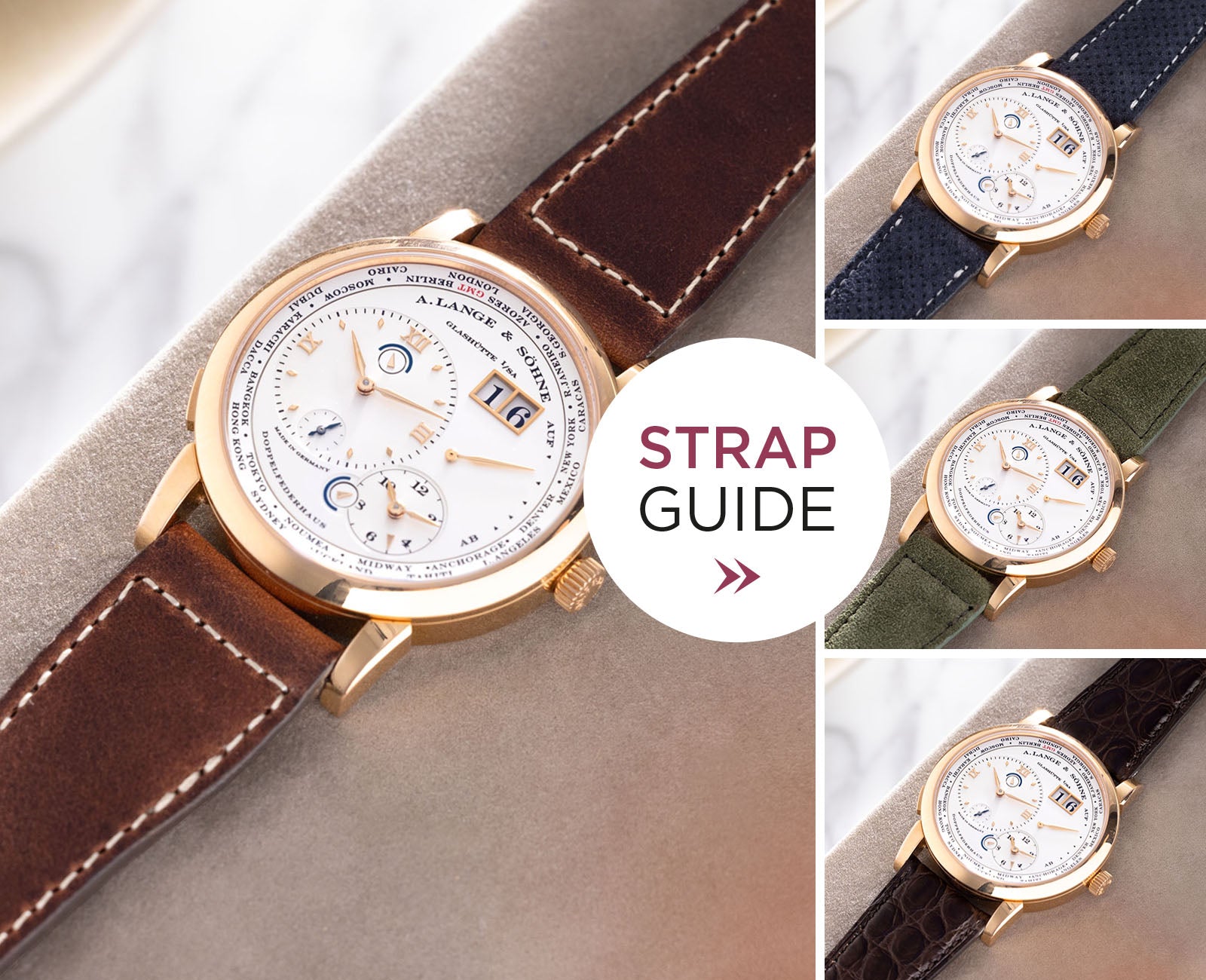Strap Guide - A. Lange & Söhne Lange 1 Time Zone Pink Gold