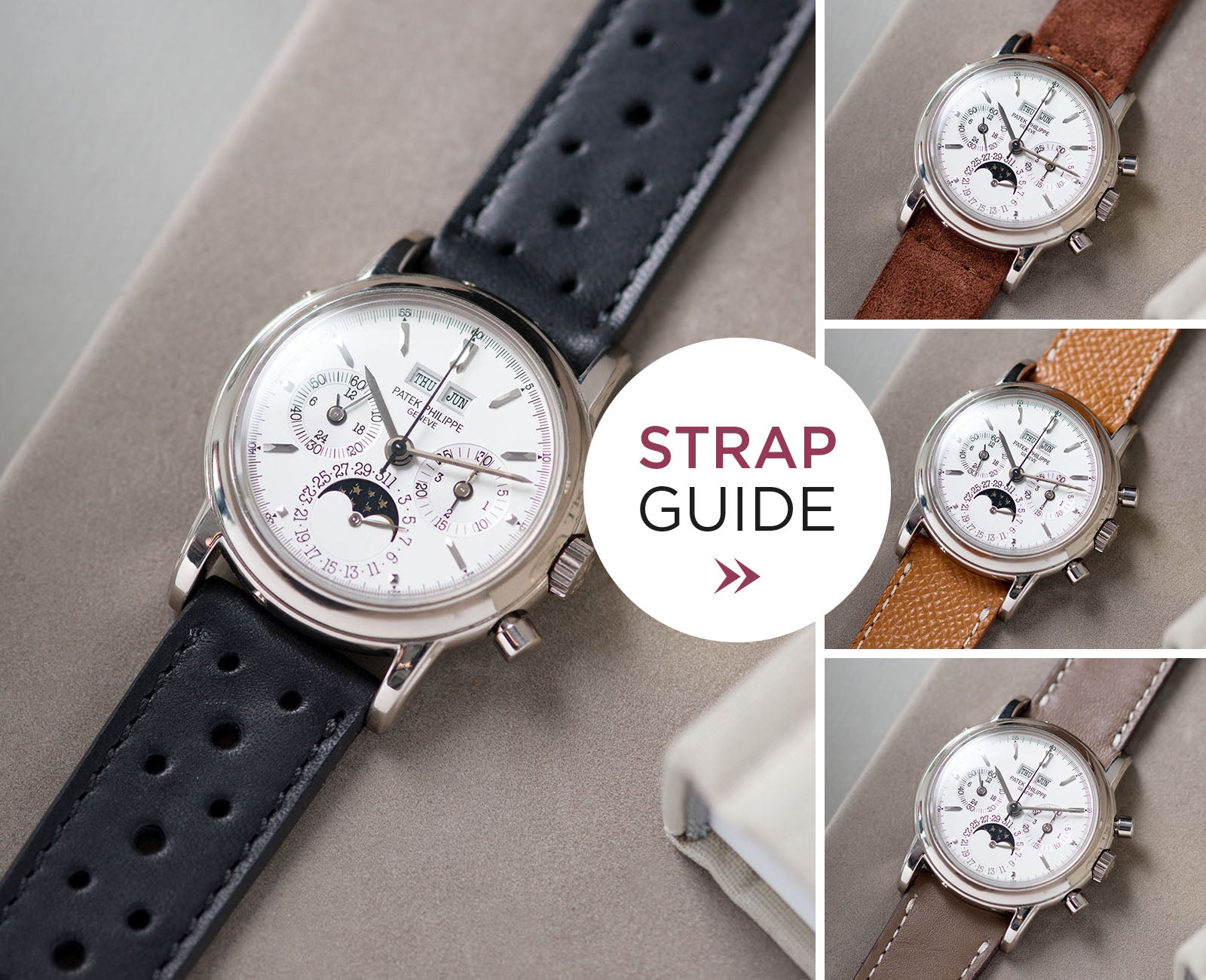Bulang and Sons Strap Guide Patek Philippe 3970 G White Gold Perpetual Calendar