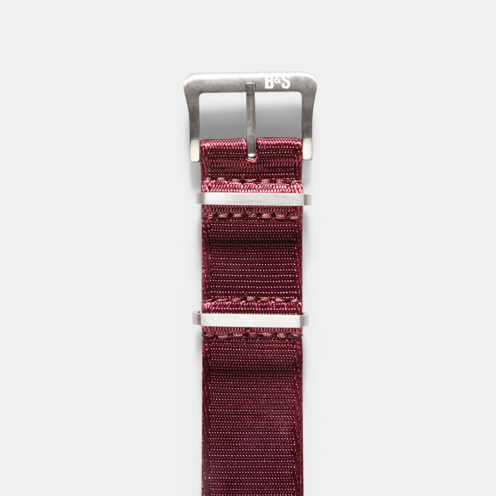 Strap for Rolex Seadweller - Deluxe Nylon Single Pass Burgundy
