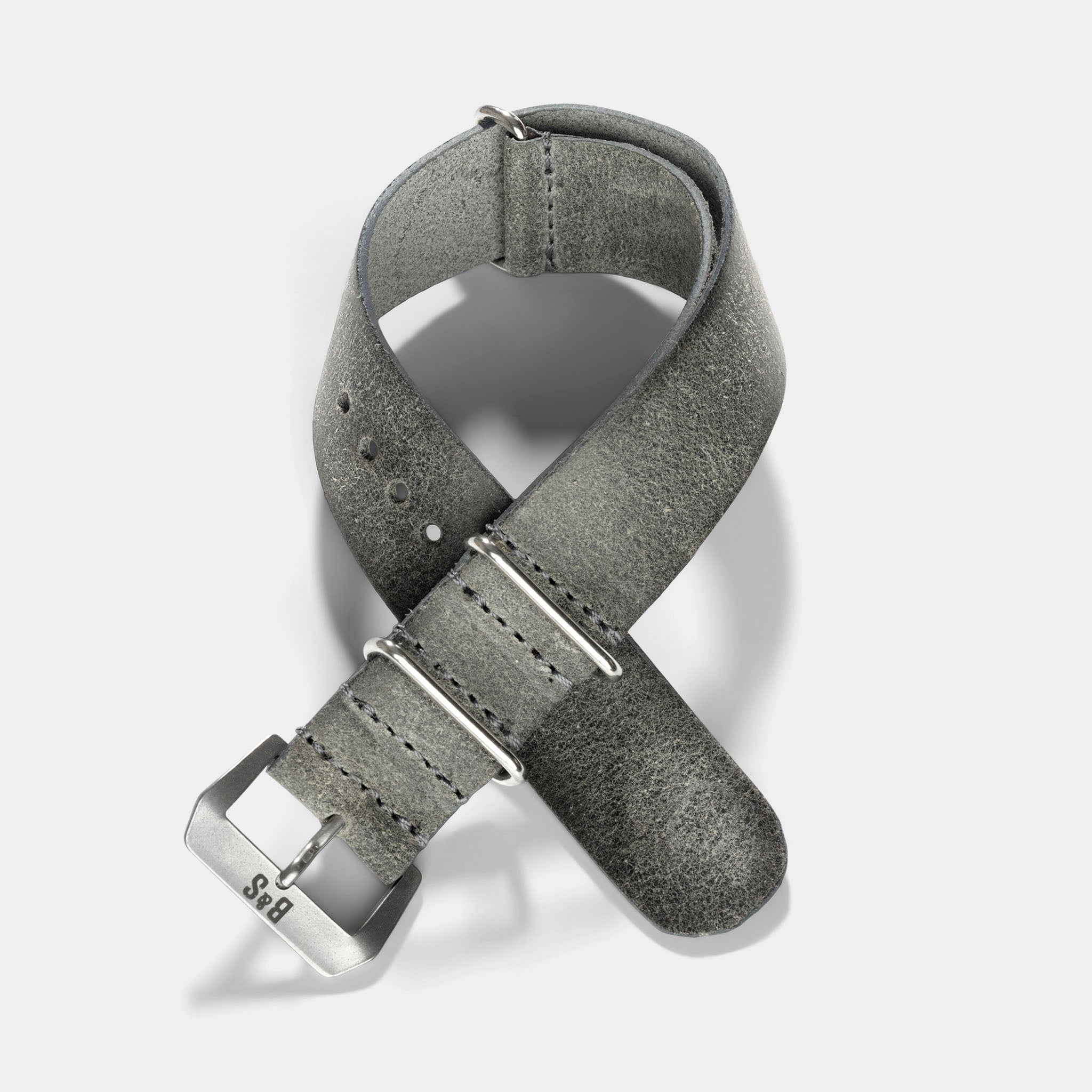 Strap for Rolex Submariner 5513 & 1680 - Grey Single Pass Leather