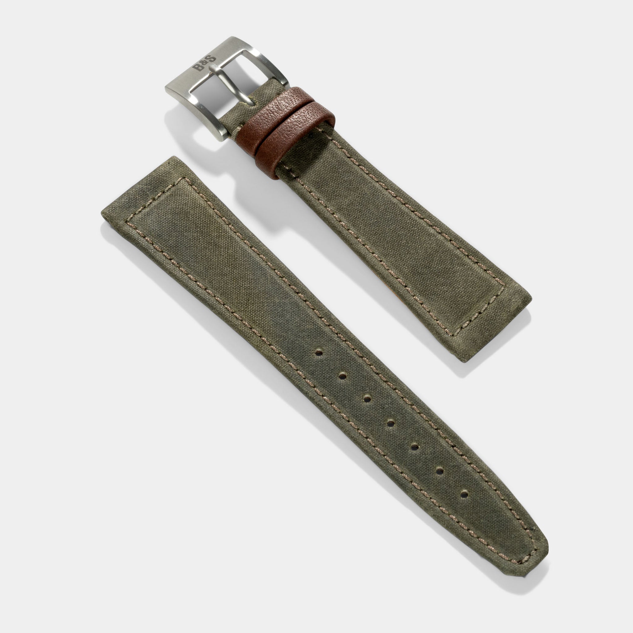 Strap for IWC Flieger Chronograph - Vintage Barbour Fabric - (20mm)