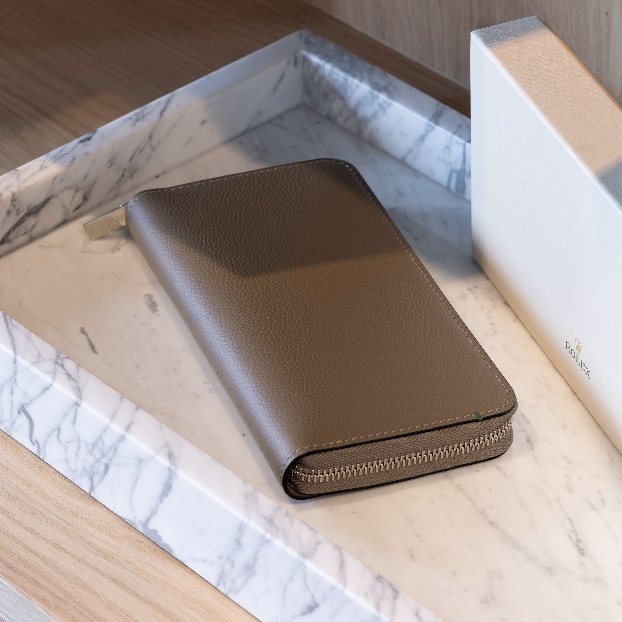 MRG-10184 - Rolex Ladies Taupe Colour Leather Wallet