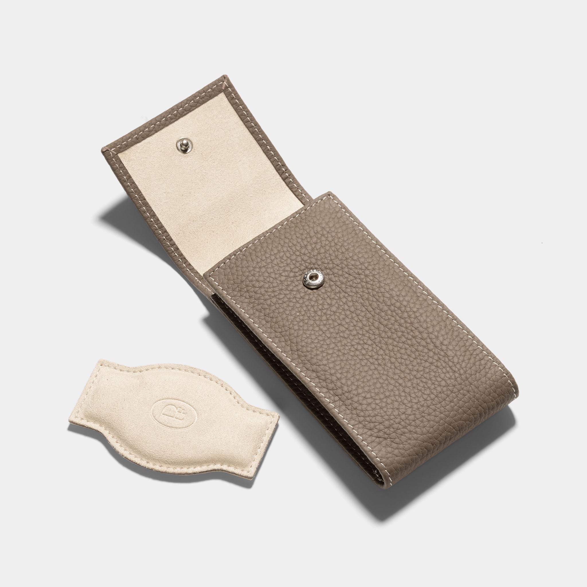 Parmigiani Fleurier Taupe colour leather Watch travel pouch