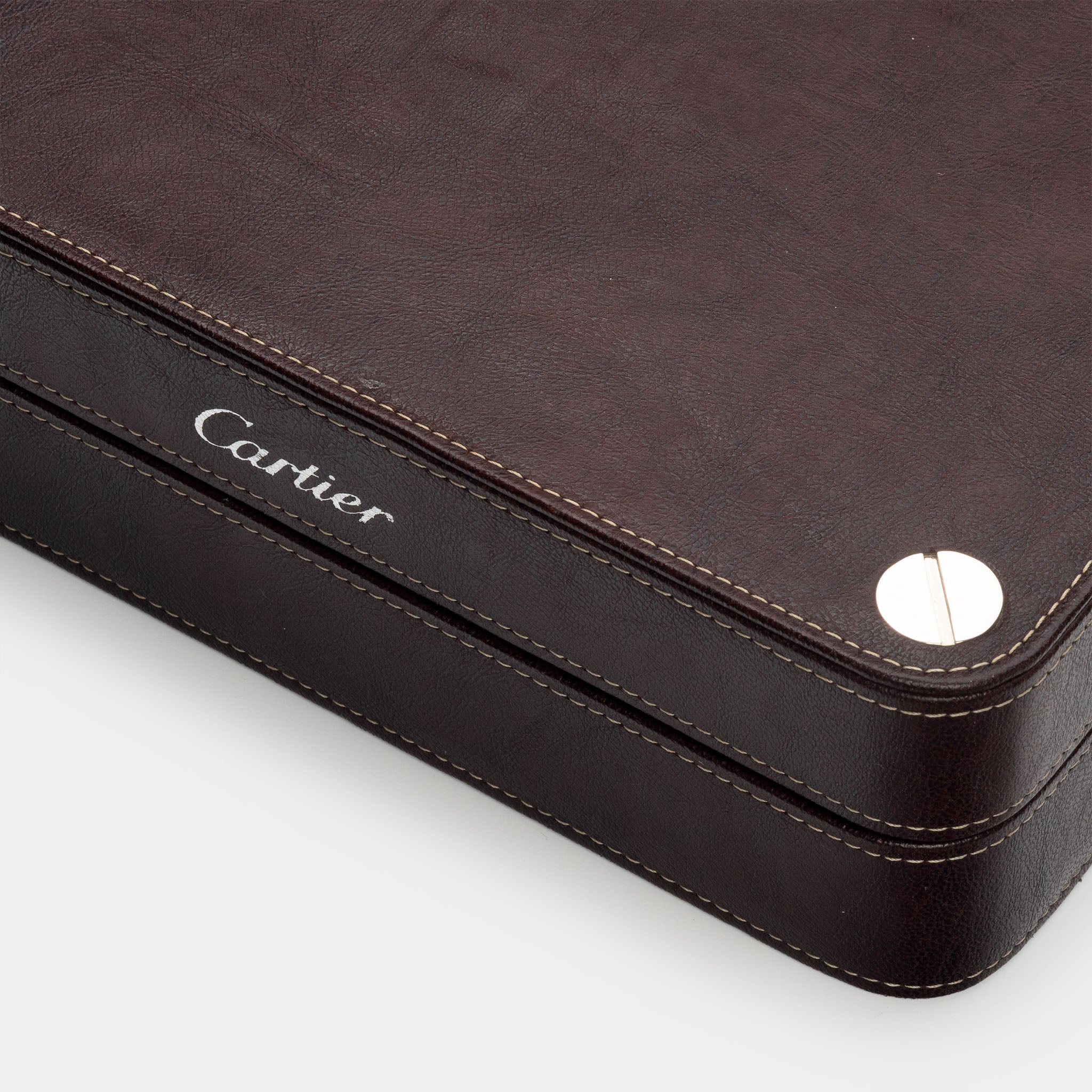 Cartier Four -Watch Brown Leather Watch Box