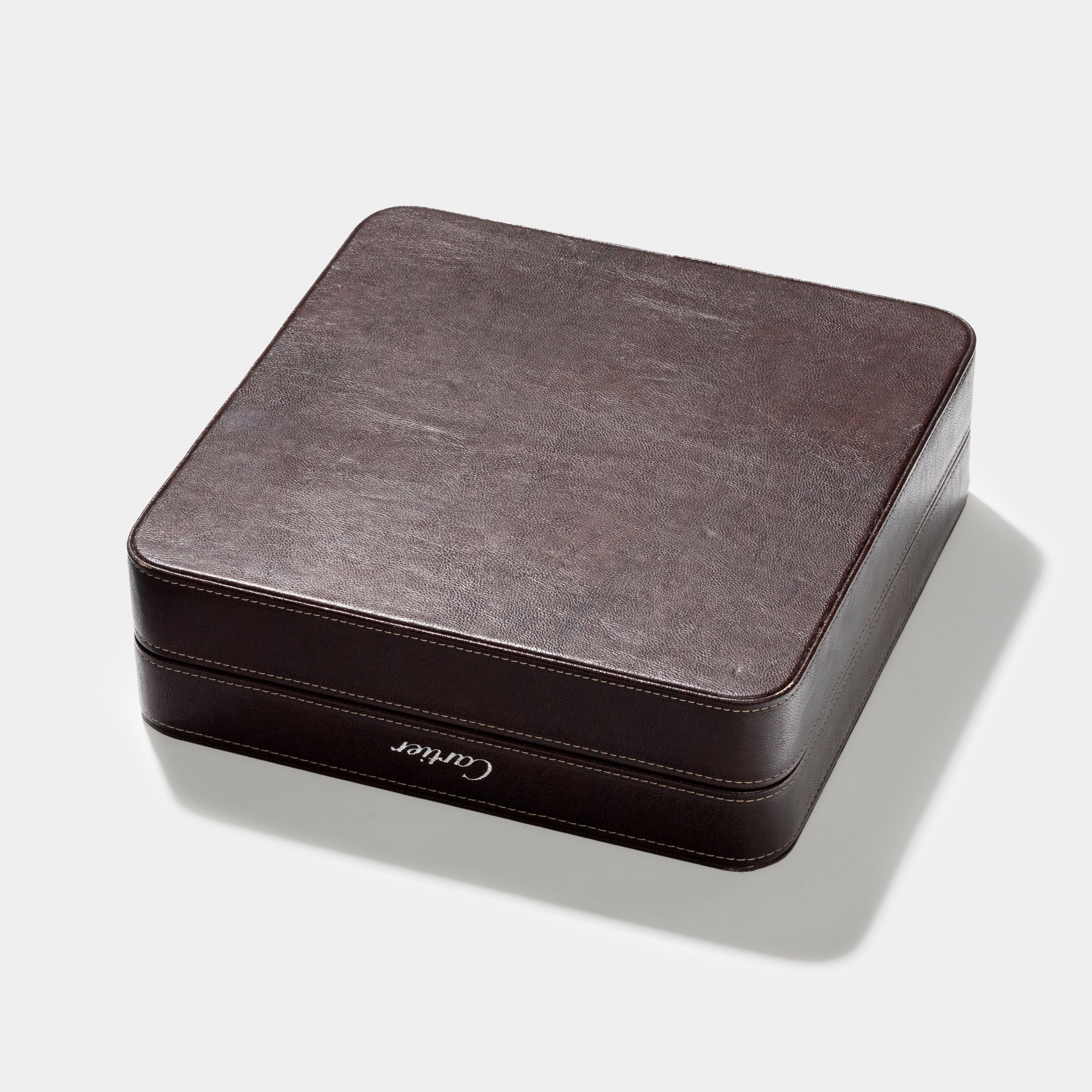 Cartier Four -Watch Brown Leather Watch Box