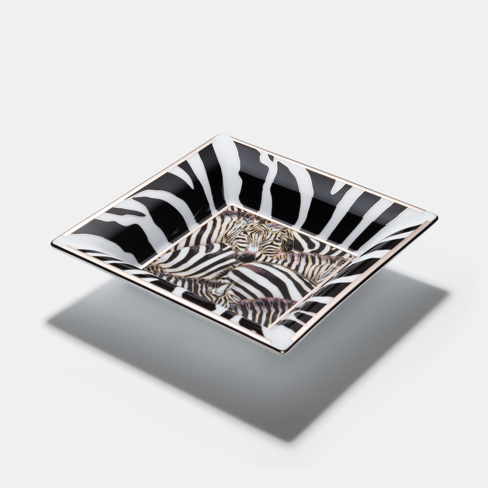 Patek Philippe porcelain "Zebra " Limoges Vide Poche Dish Trinket