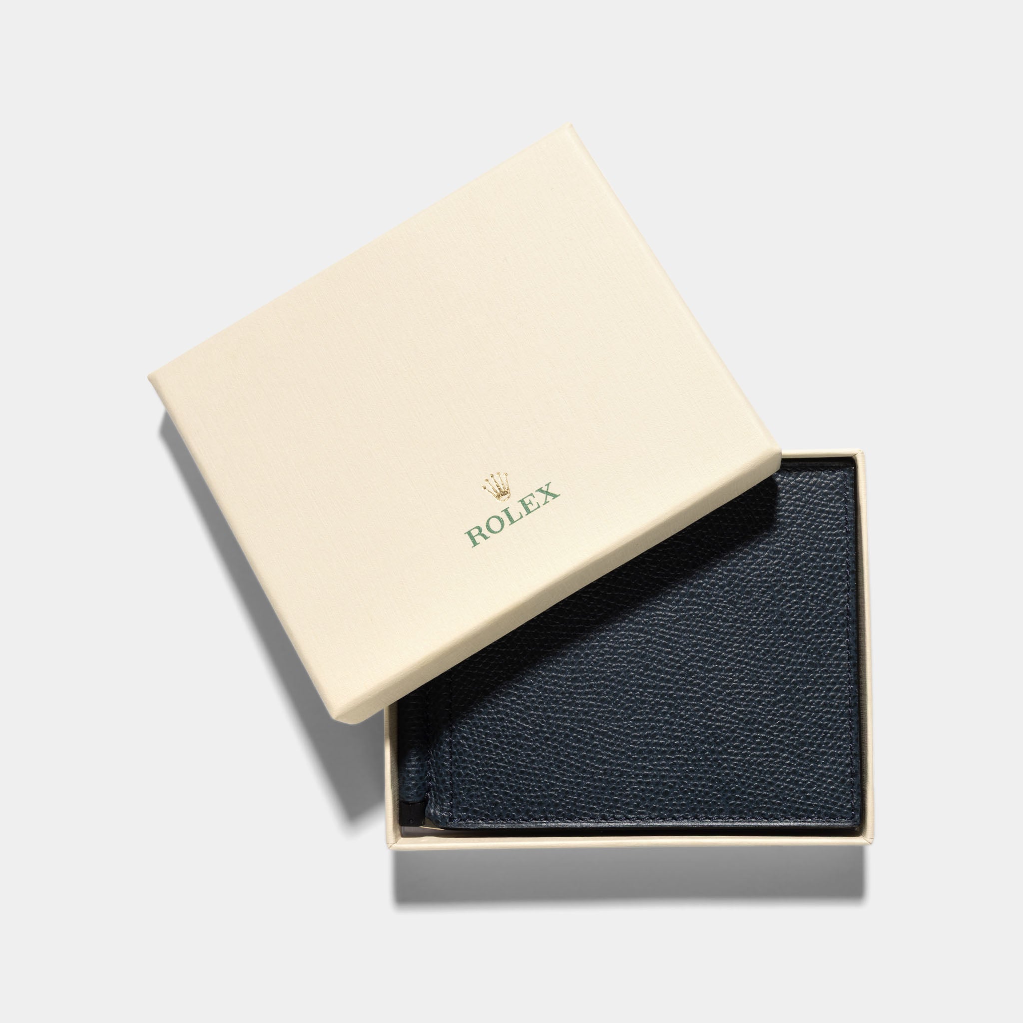 Rolex Blue leather wallet