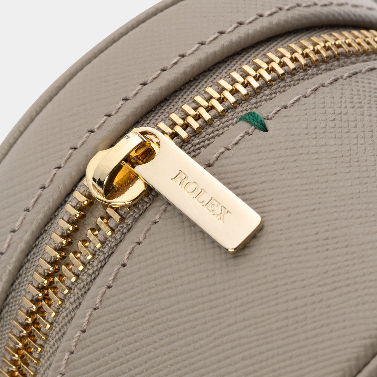 Rolex Grey Monarch Zipper Jewellery Travel Case