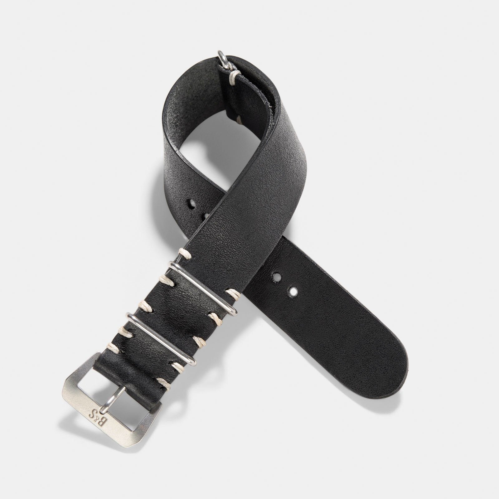 Strap for Rolex Submariner 5513 & 1680 - Single Pass Black Leather
