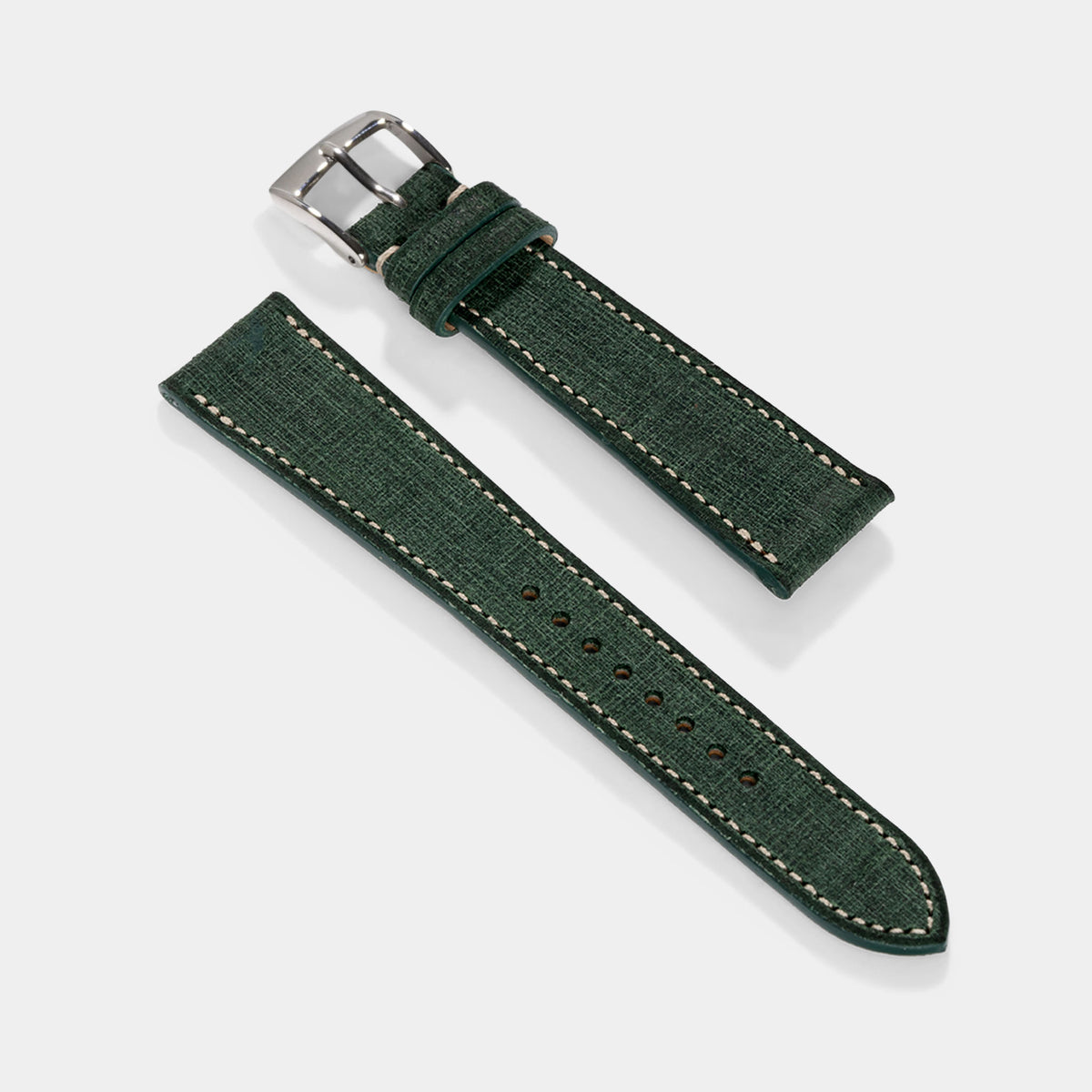 Strap for Rolex Day Date - Linen Leather Elegant Green