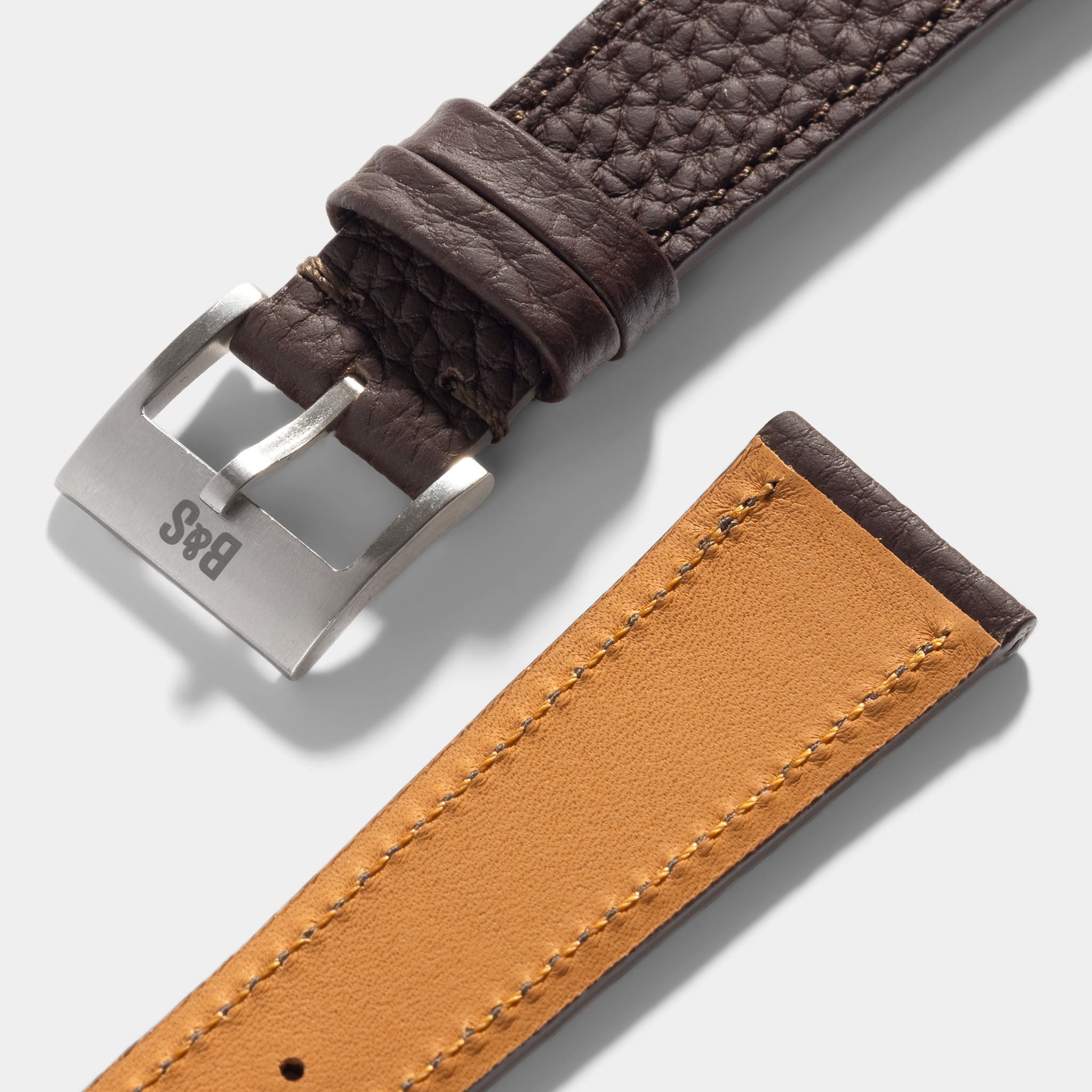 Strap for Patek Philippe Calatrava - Dark Brown Grana Leather