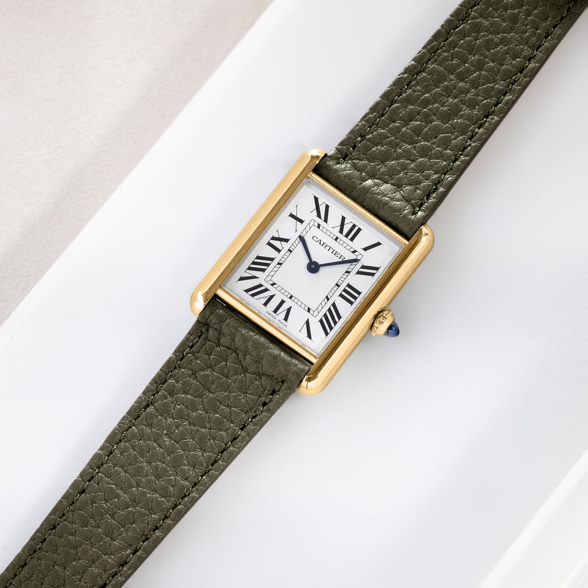 Strap for Cartier Tank Louis (2021 - today) - The Grana Olive