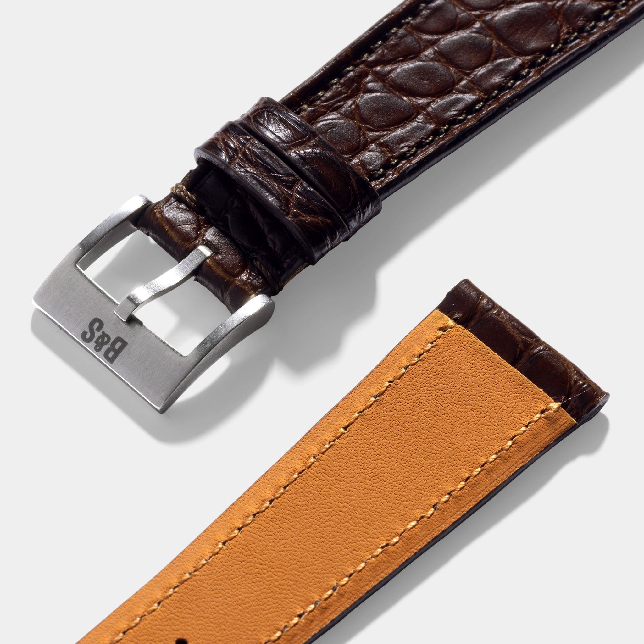 Deep Dark Brown Alligator Watch Strap