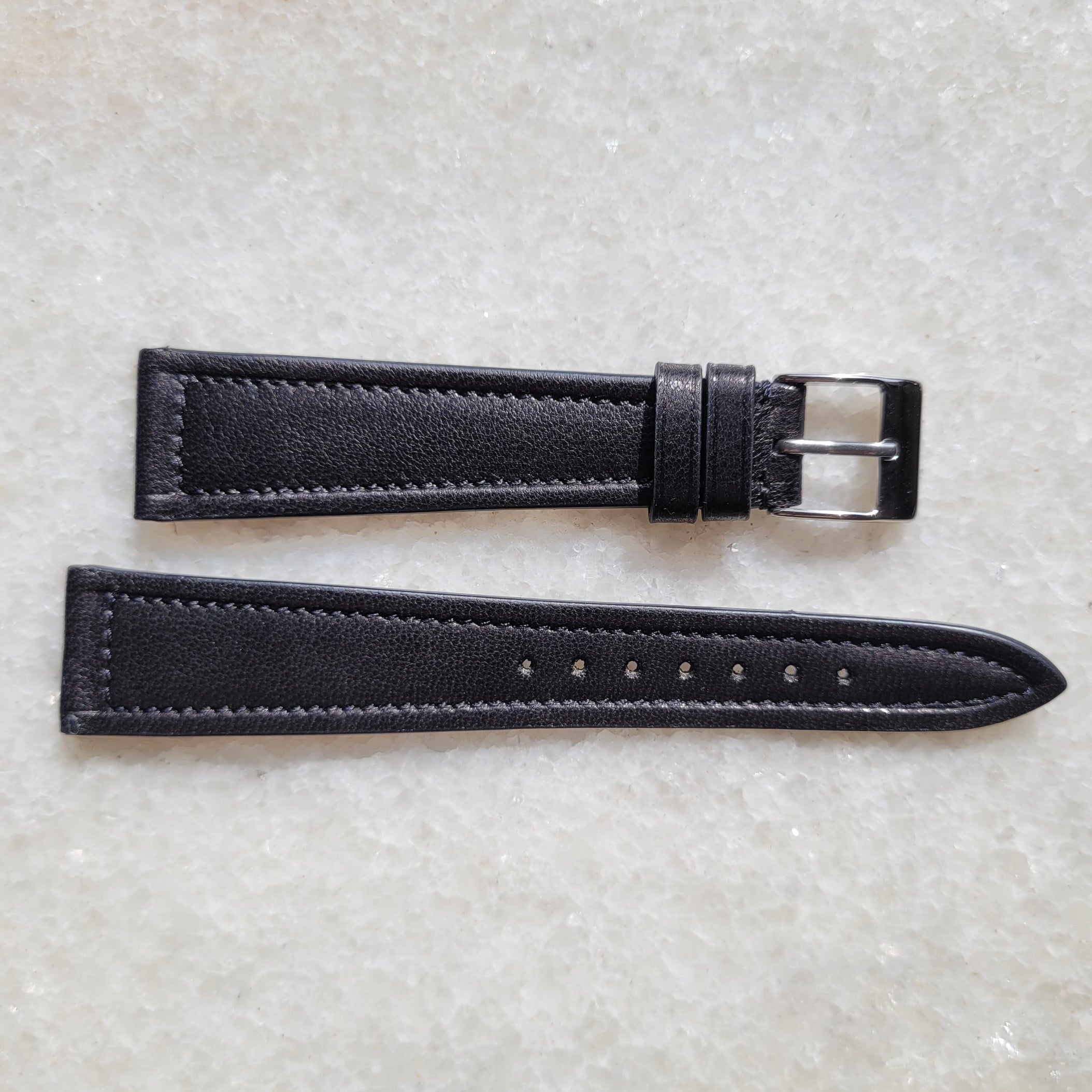TP-JPM-1010 Black Leather Watch Strap