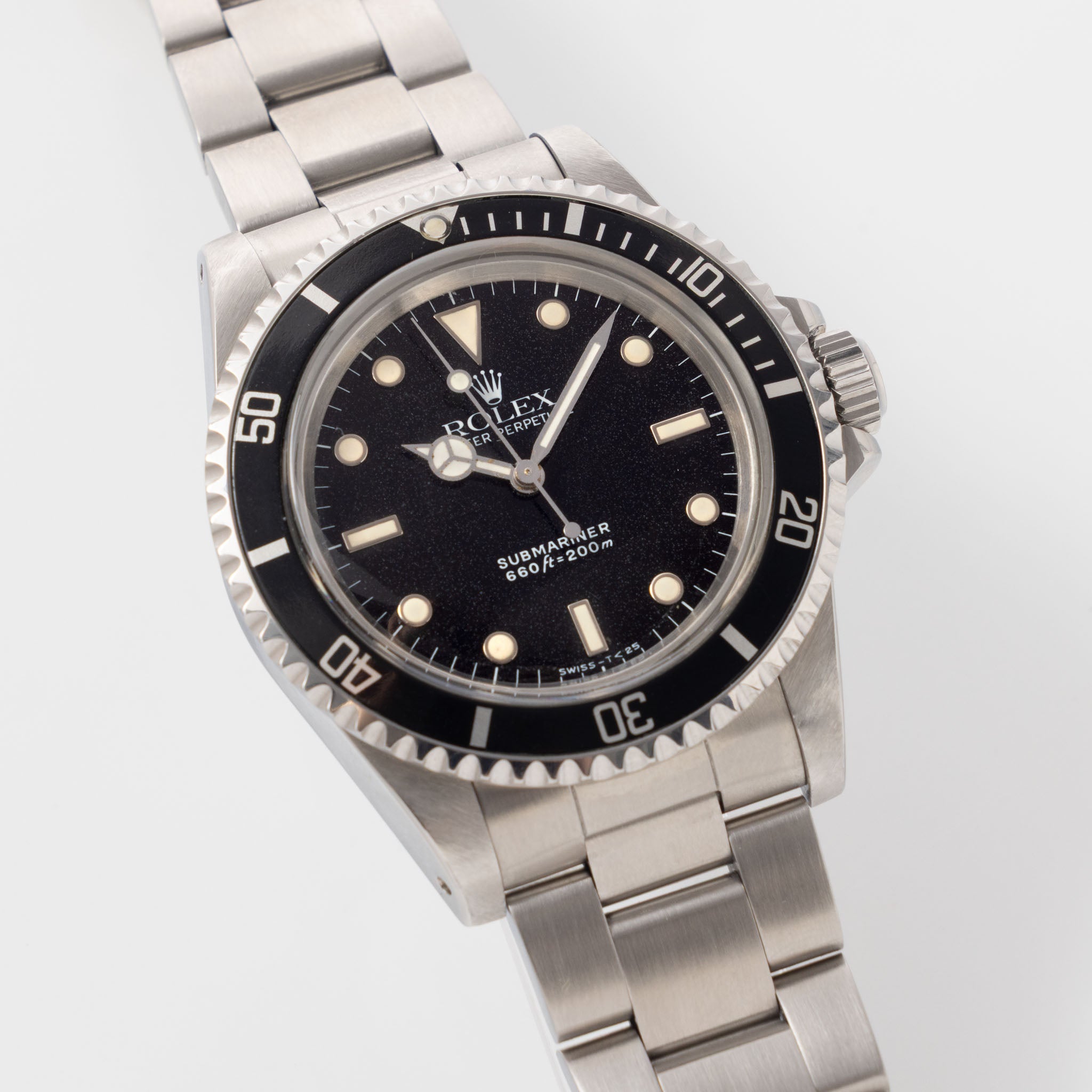 Rolex Submariner 5513 White Gold Hour Markers Punched Papers