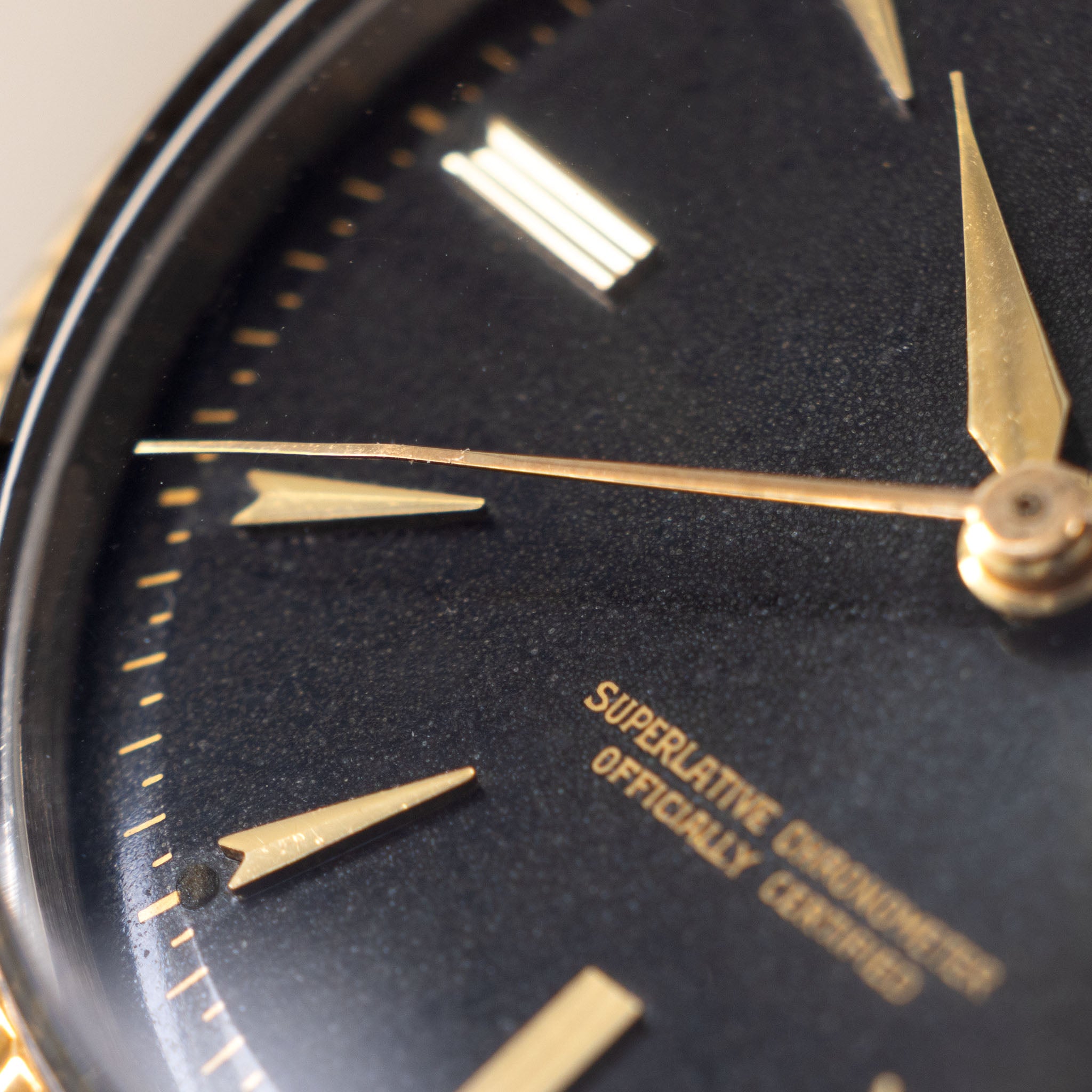 Rolex Datejust Gilt Dial ref 6605 Steel and Gold execution