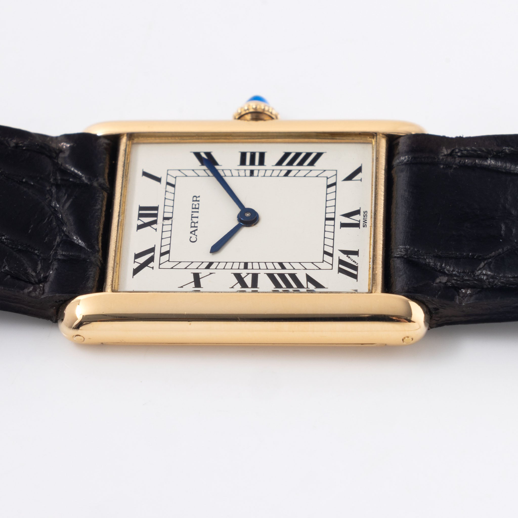 Cartier Tank Louis  ultra thin cream dial ref 96019 in 18 k yellow gold